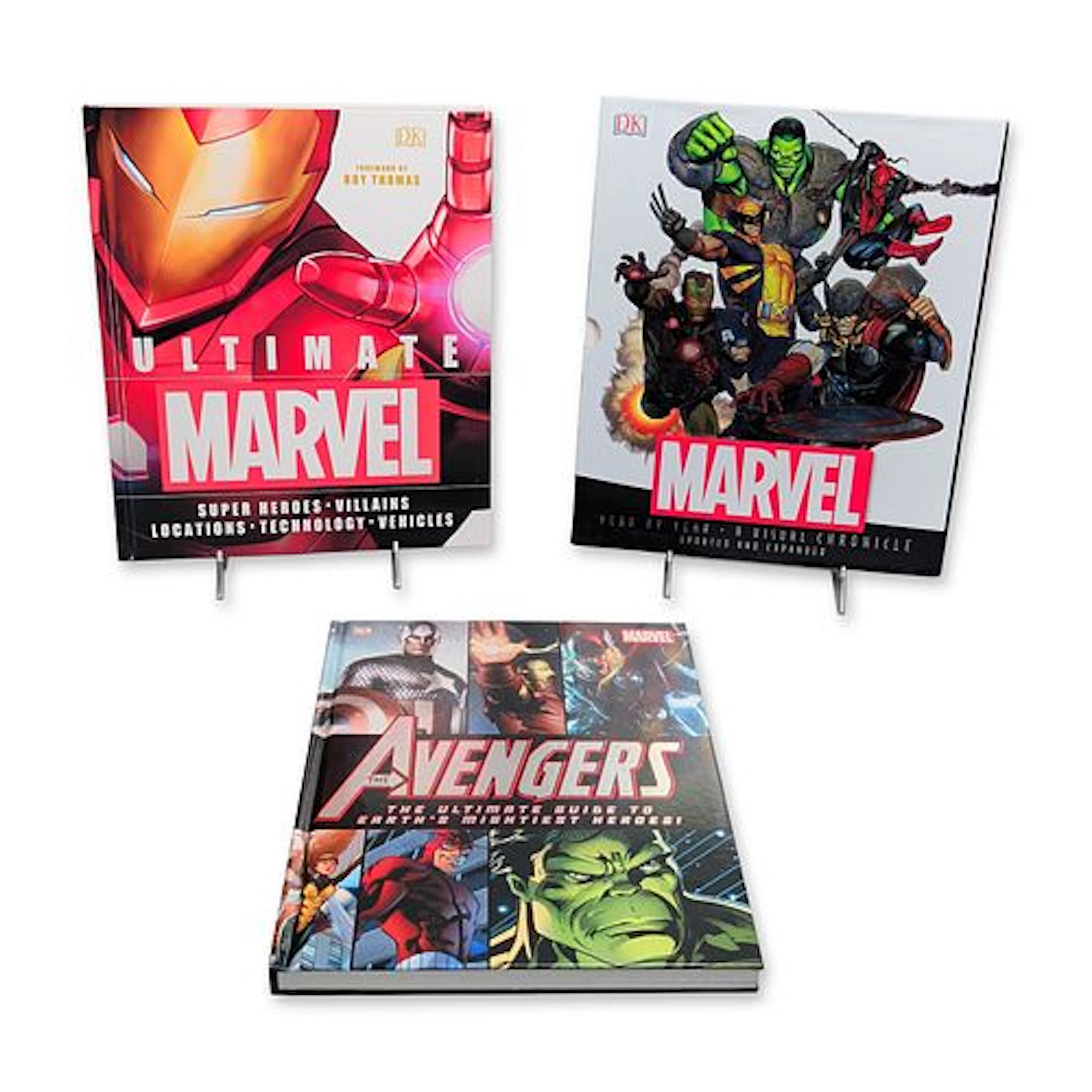 Trio of DK Marvel Comics Hardcover Reference Books