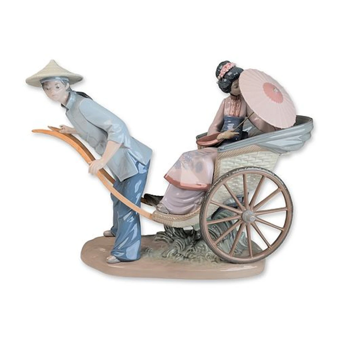 Lladro Porcelain Figurine A Rickshaw Ride 01001383