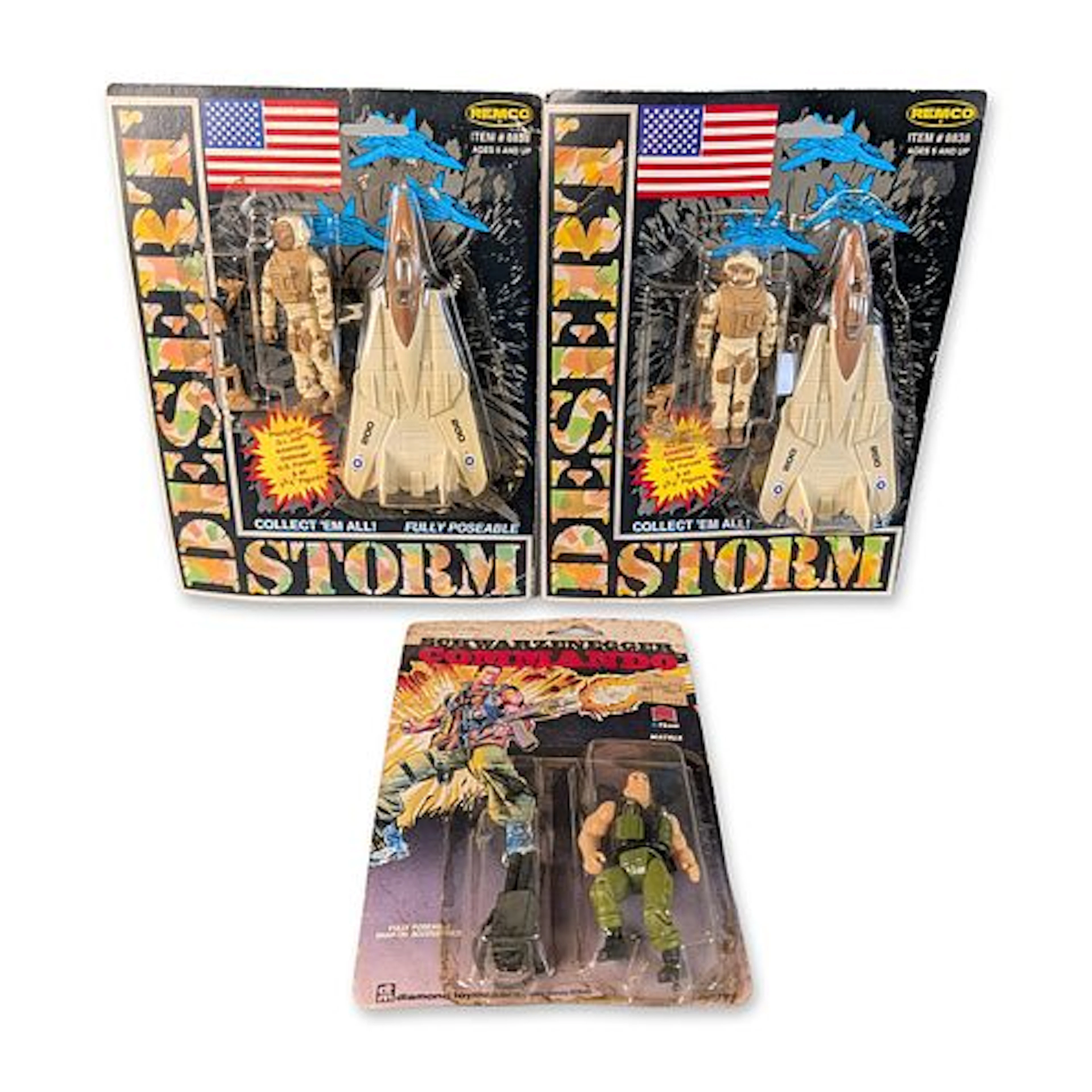 Remco Desert Storm and Diamond Toymakers Commando Action Figurines