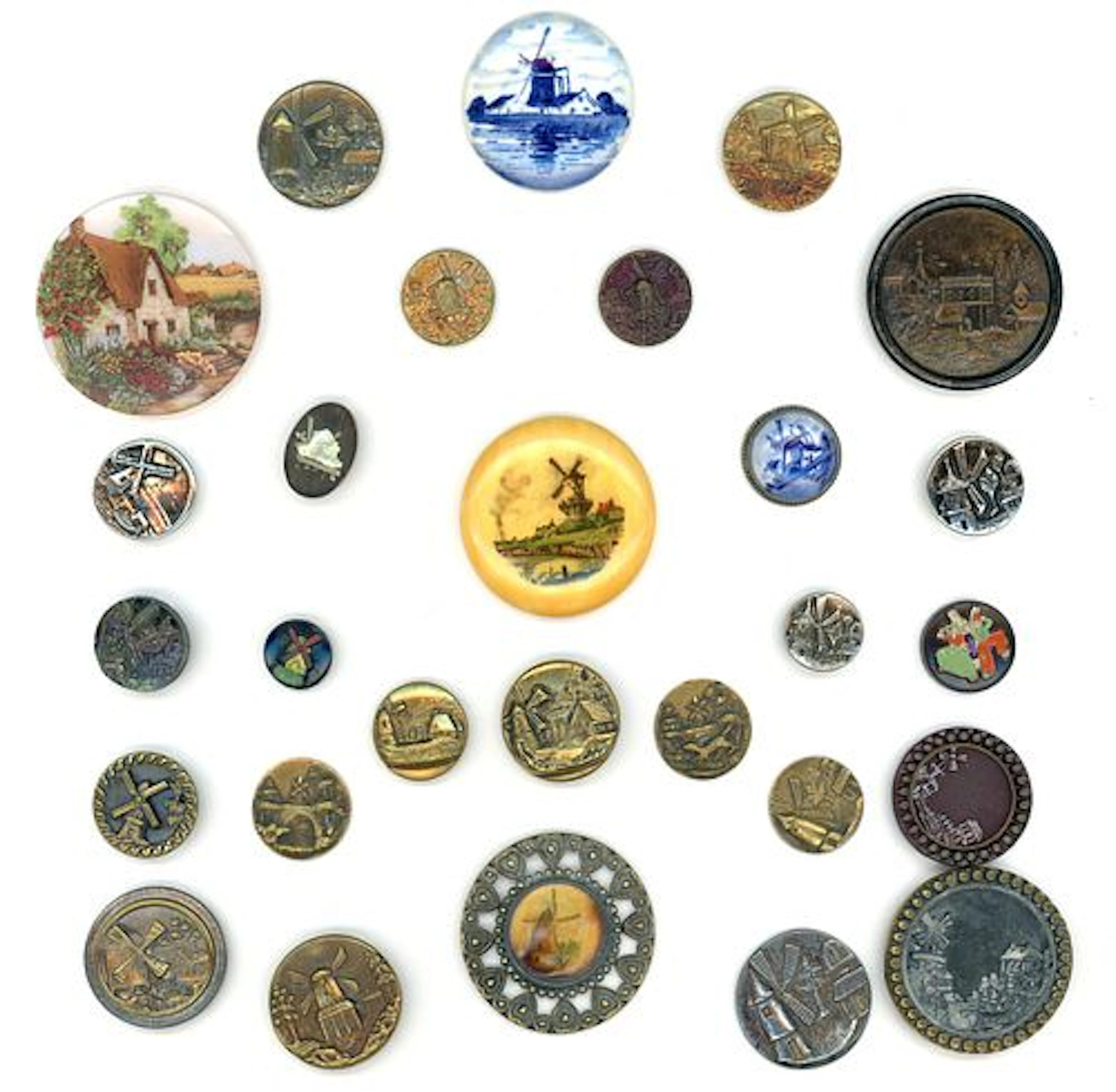 A CARD OF DIVISION 1 & 3 ARCHITECTURAL BUTTONS