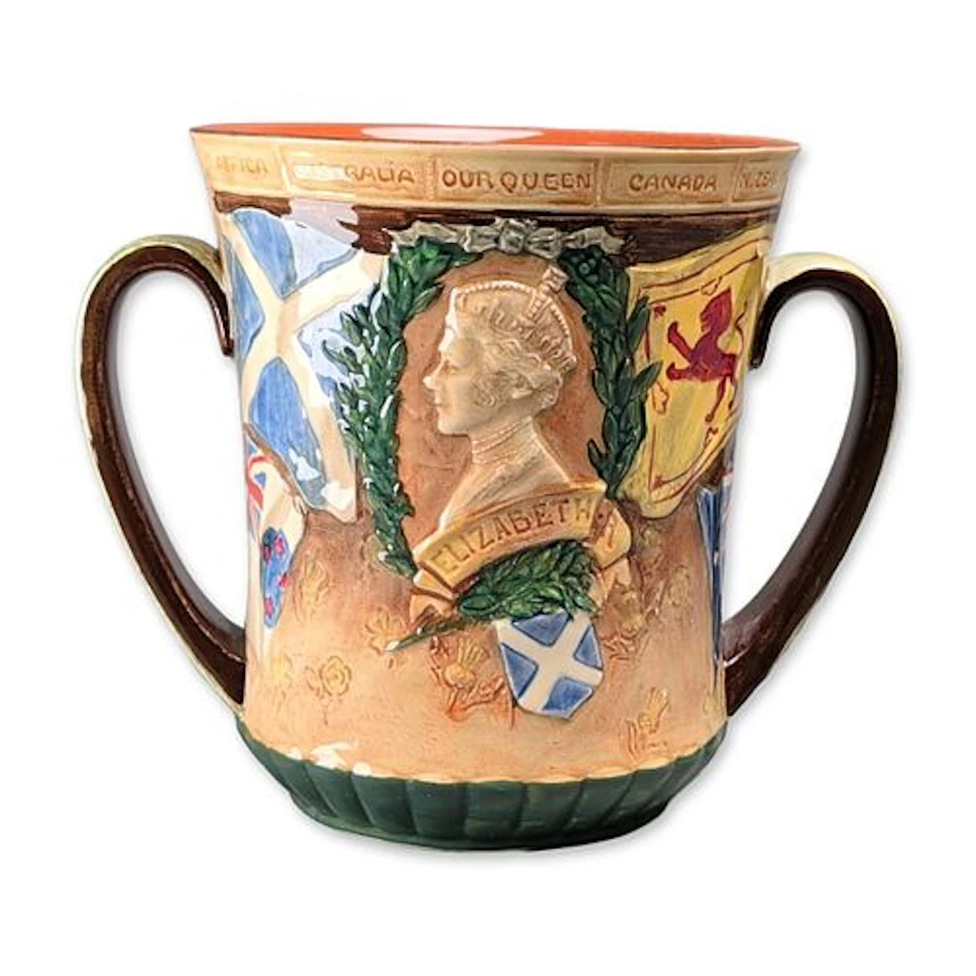 Royal Doulton King George VI and Queen Elizabeth Coronation Loving Cup