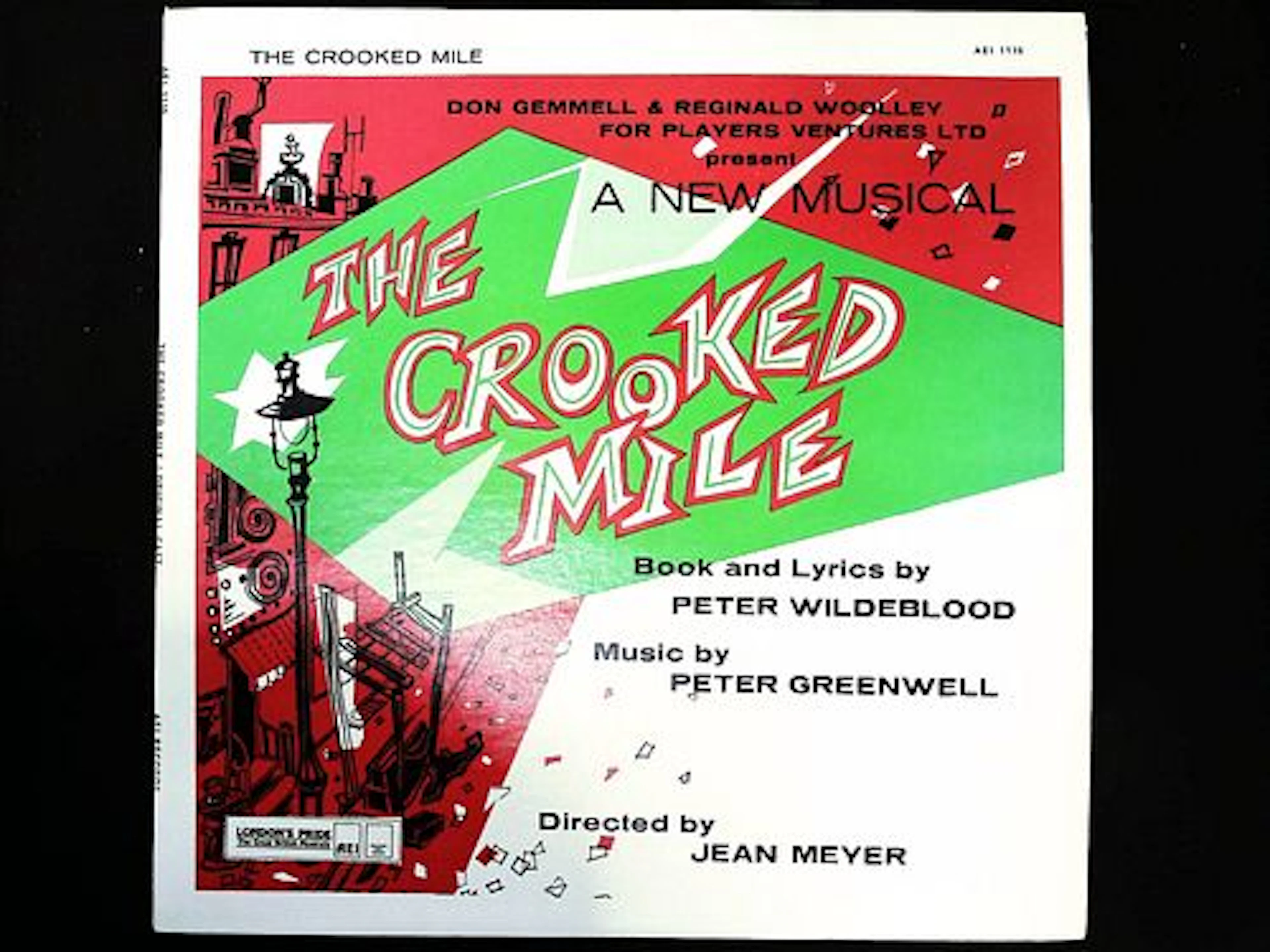 The Crooked Mile Original Cast Recording LP Vinyl AEI 1115 Mono