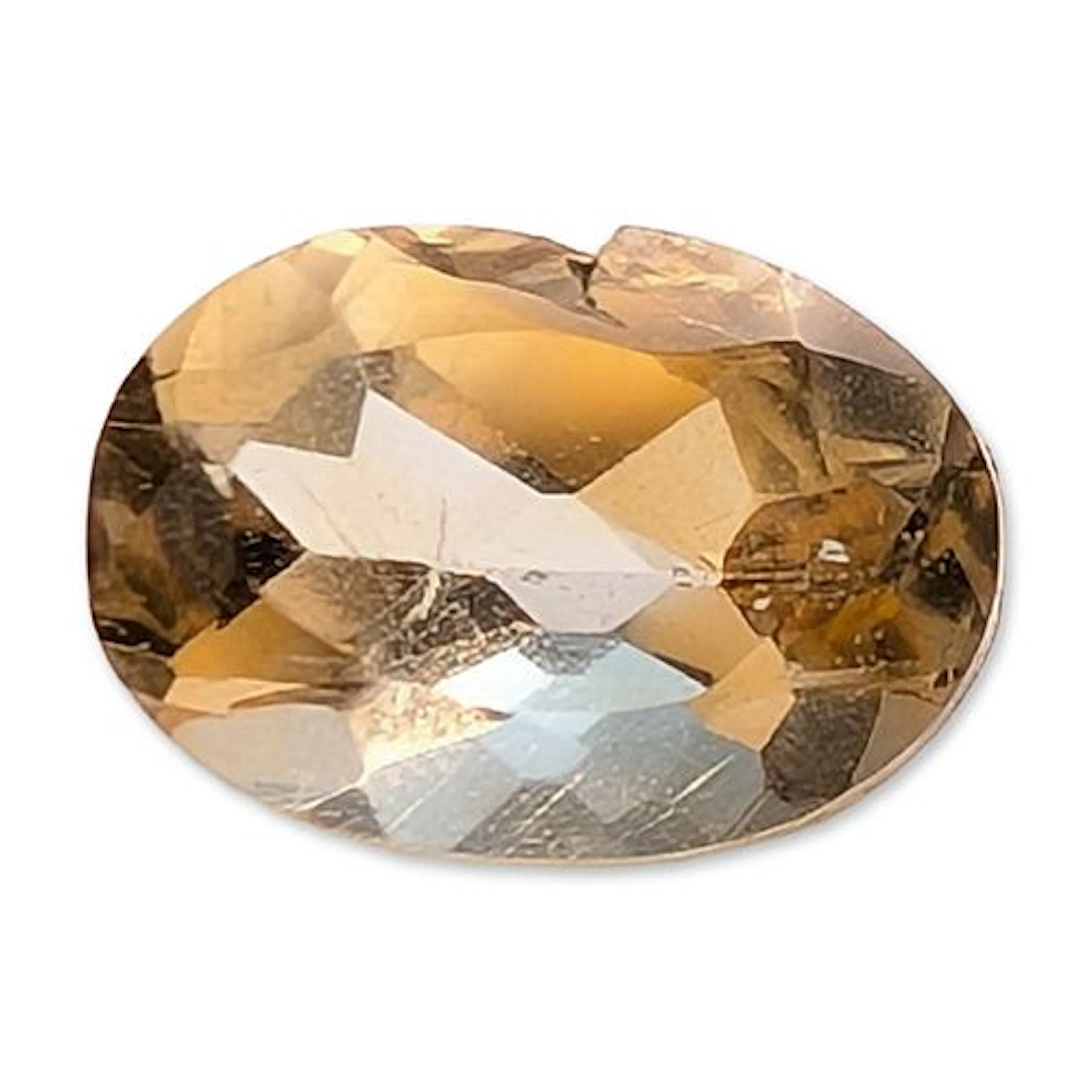 Oval Cut Golden Citrine Gemstone