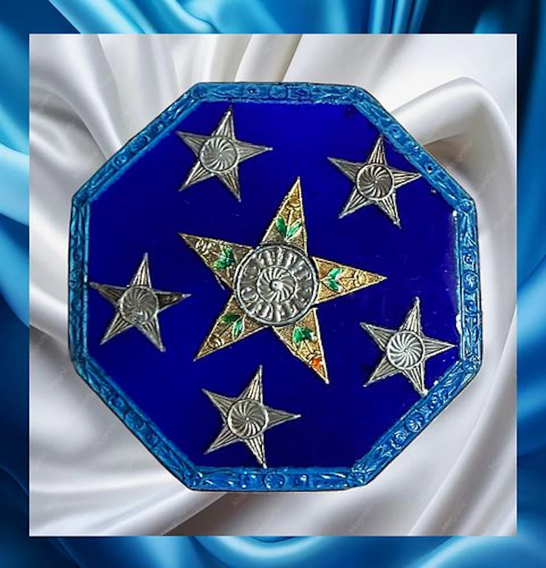 A DIVISION ONE COLORFUL ENAMEL BUTTON