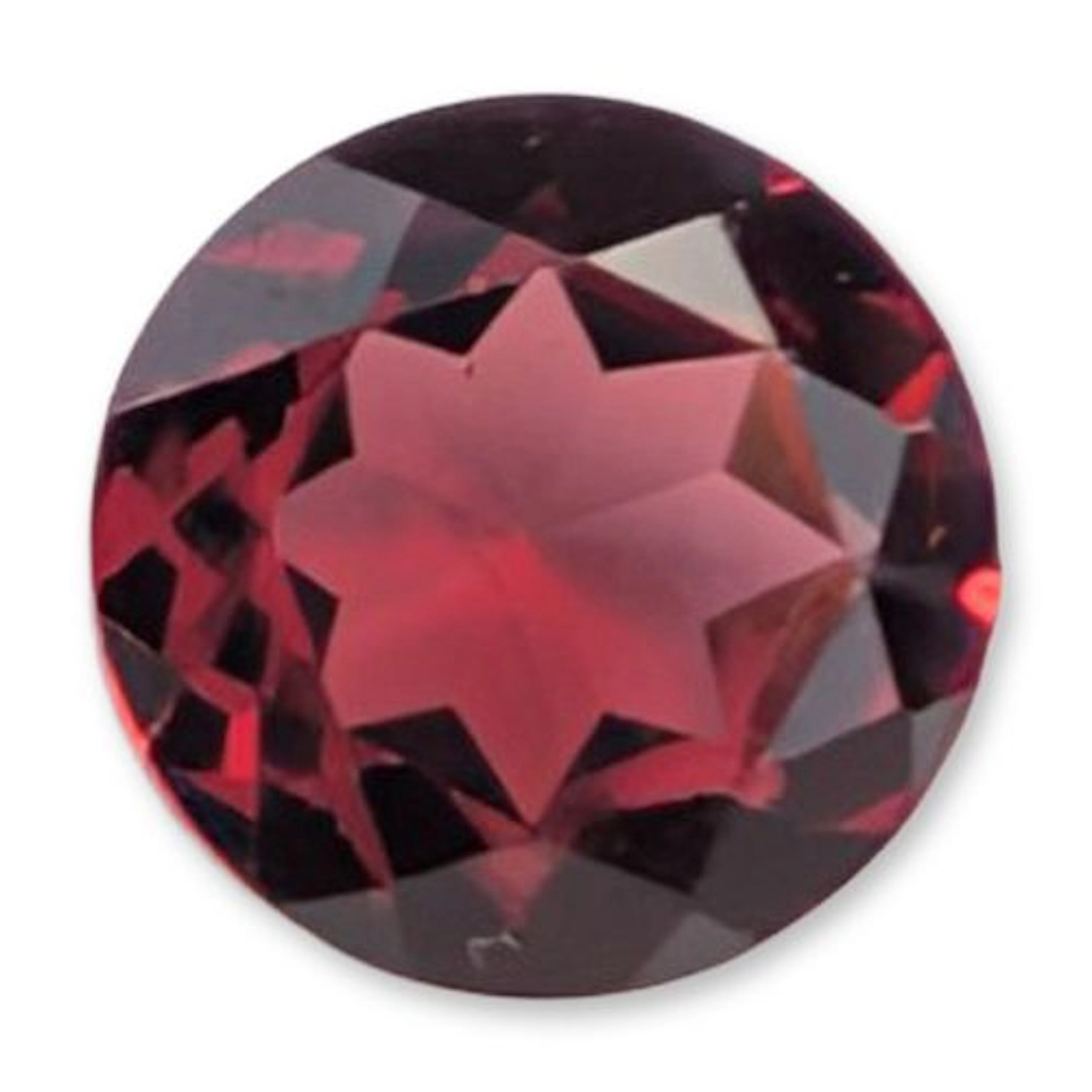 Round Faceted Rhodolite Garnet Gemstone