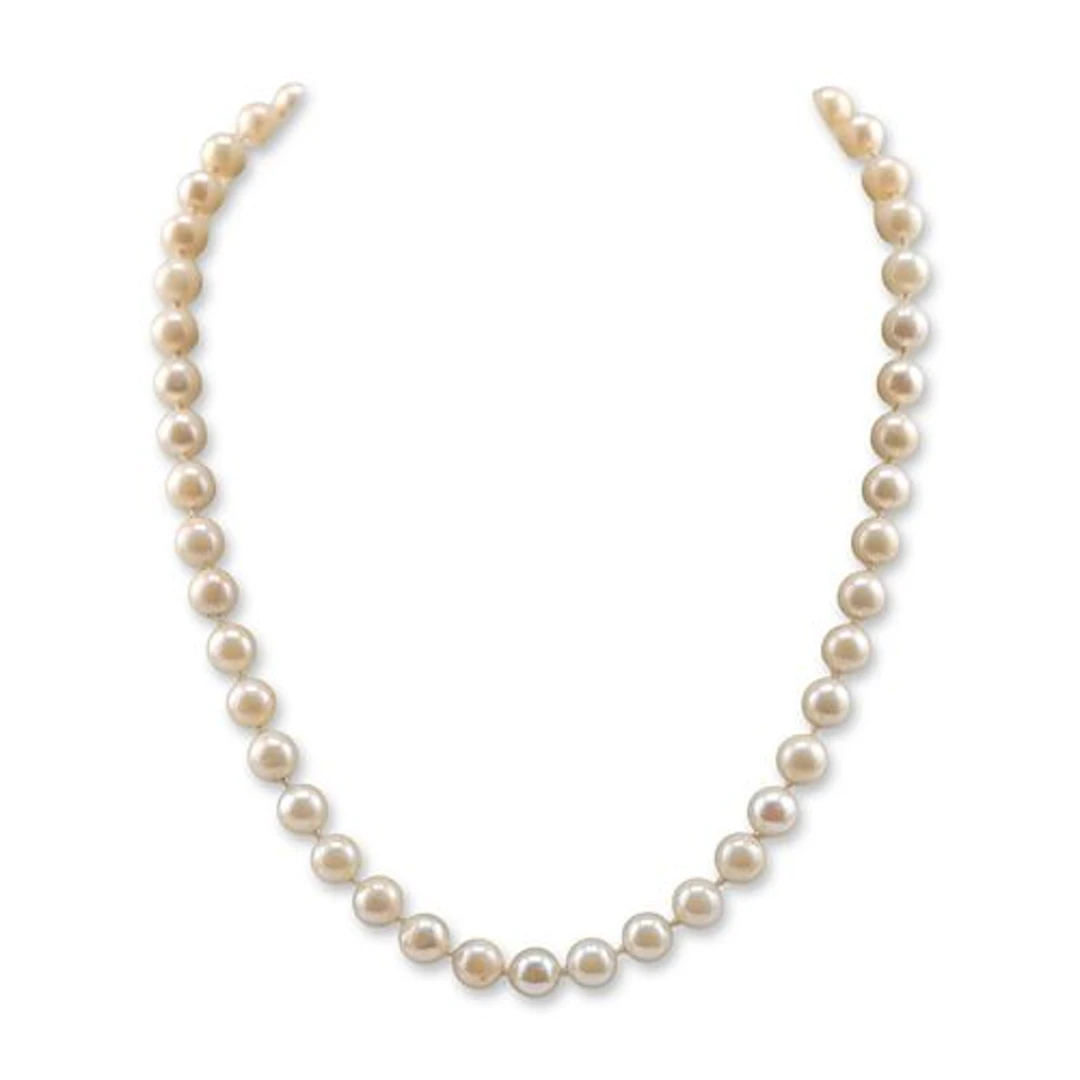 Cultured Pearl Necklace with 14K White Gold Clasp
