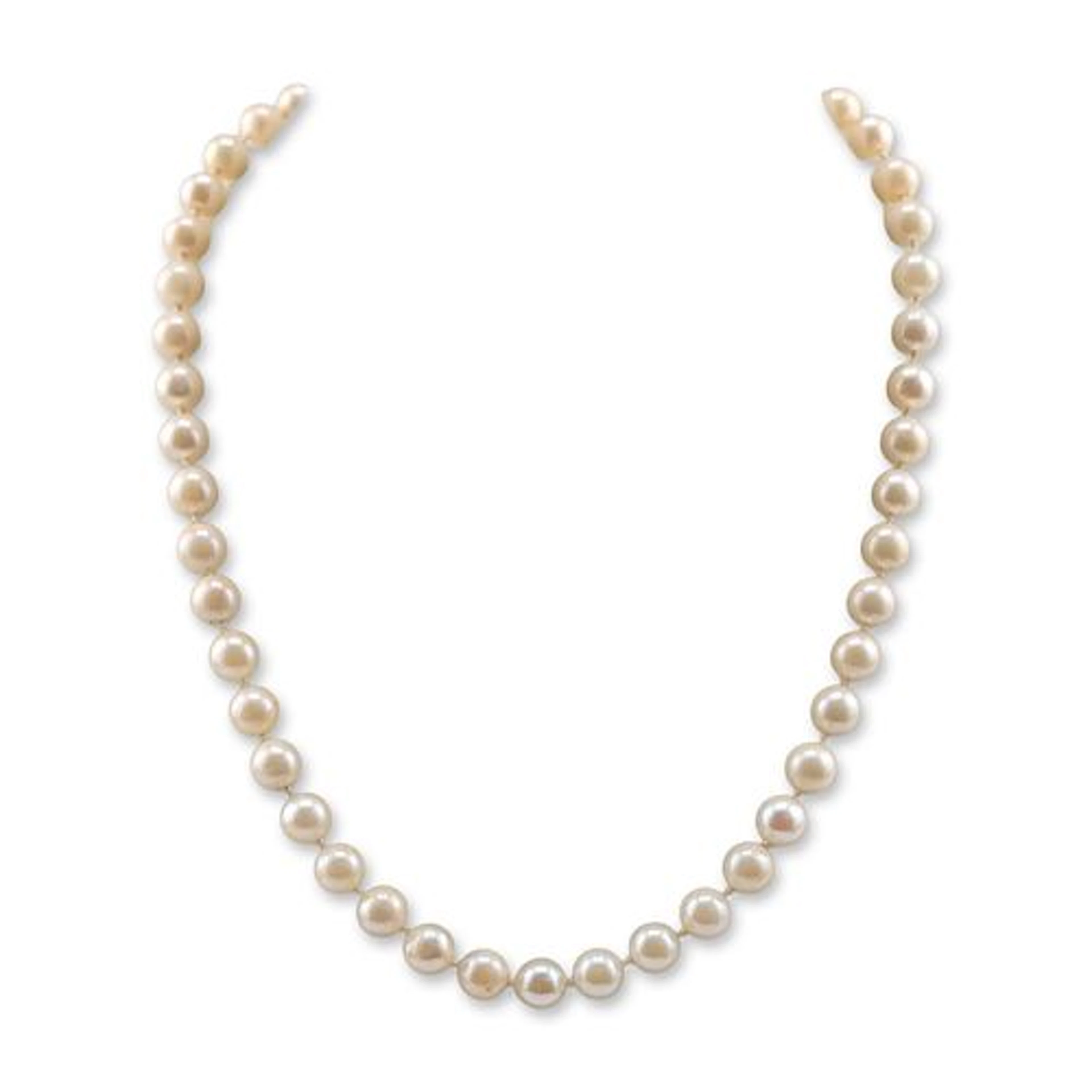 Cultured Pearl Necklace with 14K White Gold Clasp