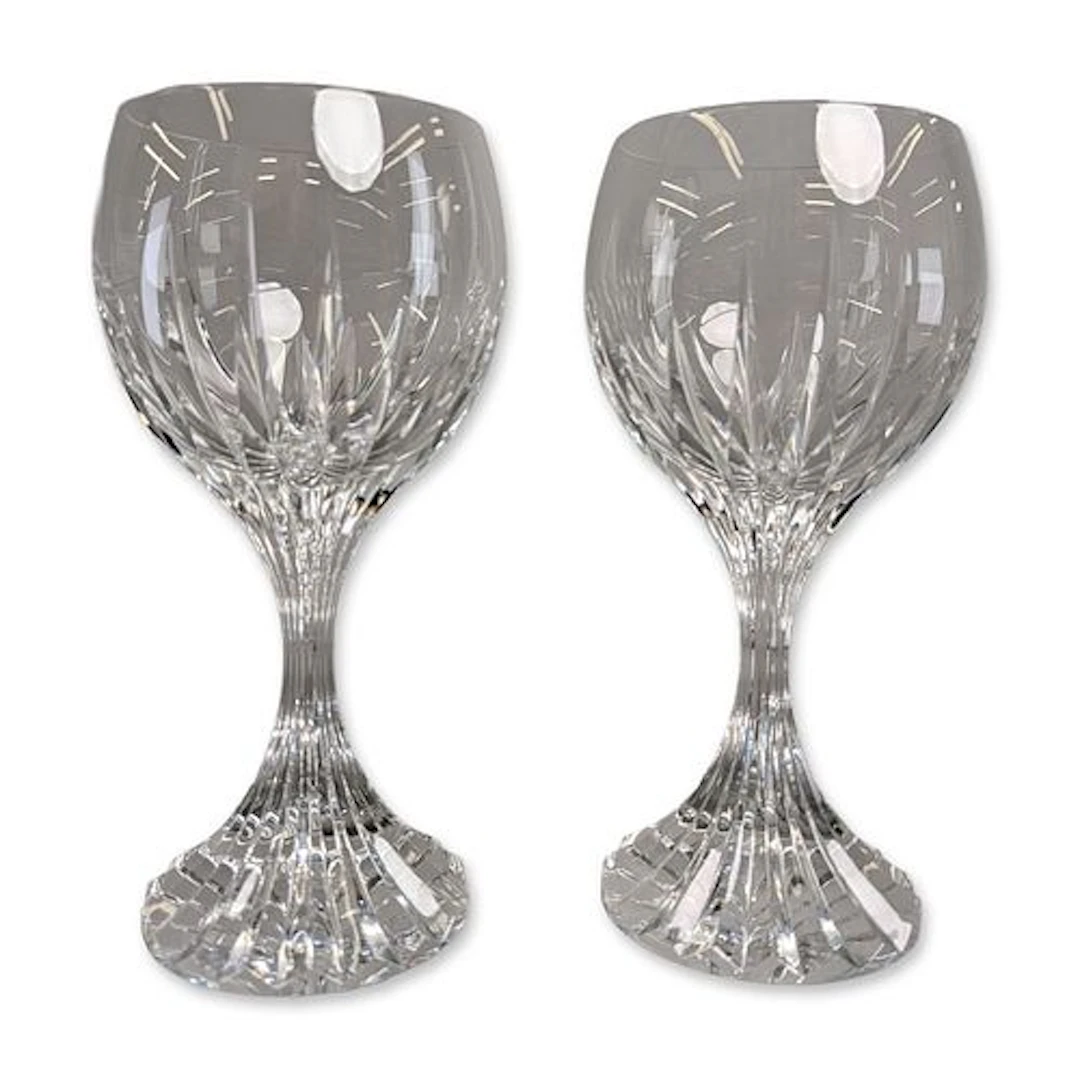 Pair of Baccarat Massena Crystal Wine Glasses