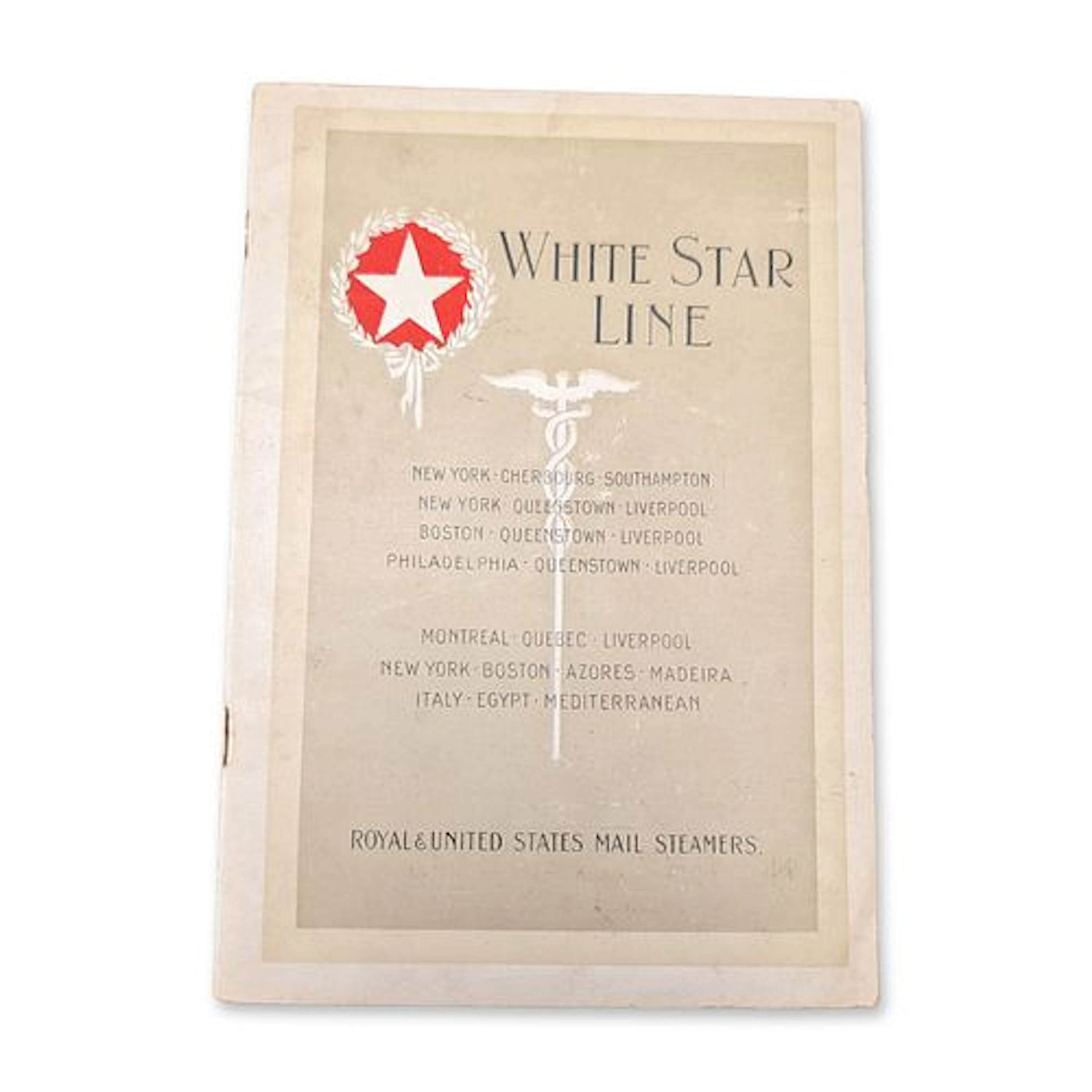 1922 White Star Line RMS Homeric Passenger List