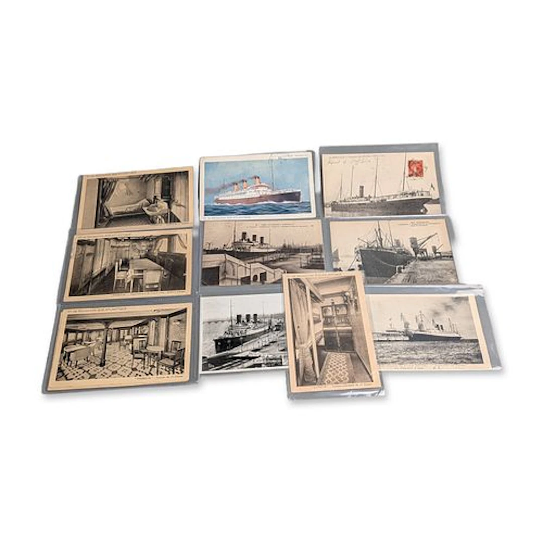 10pc Collection of Compagnie de Navigation Sud-Atlantique Ocean Liner Postcards