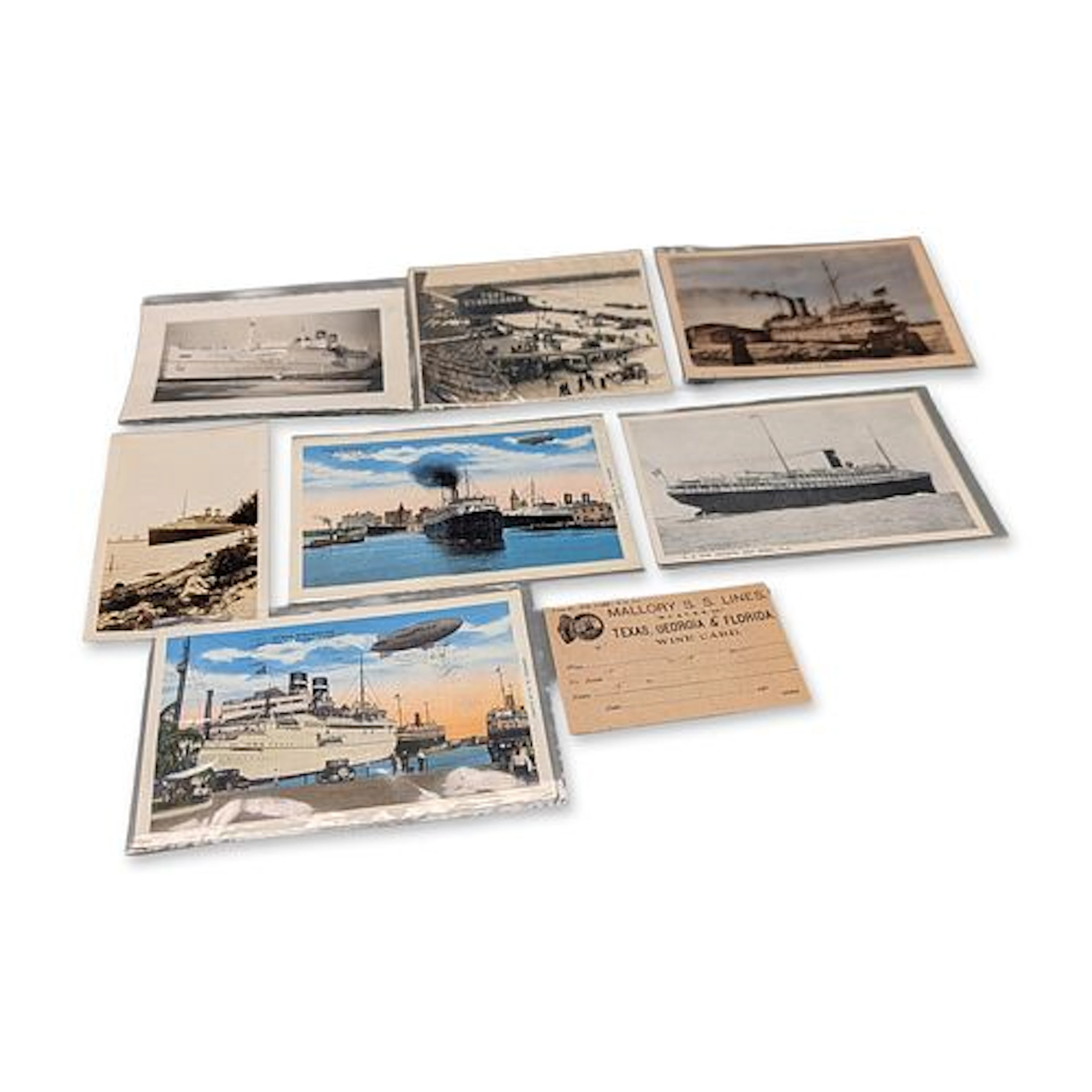 8pc Collection of Maritime and Florida Postcards and Ephemera