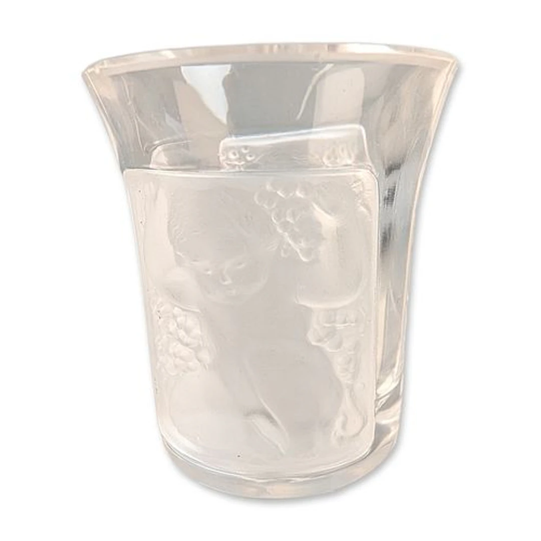 Lalique France Frosted Crystal Enfants Shot Glass