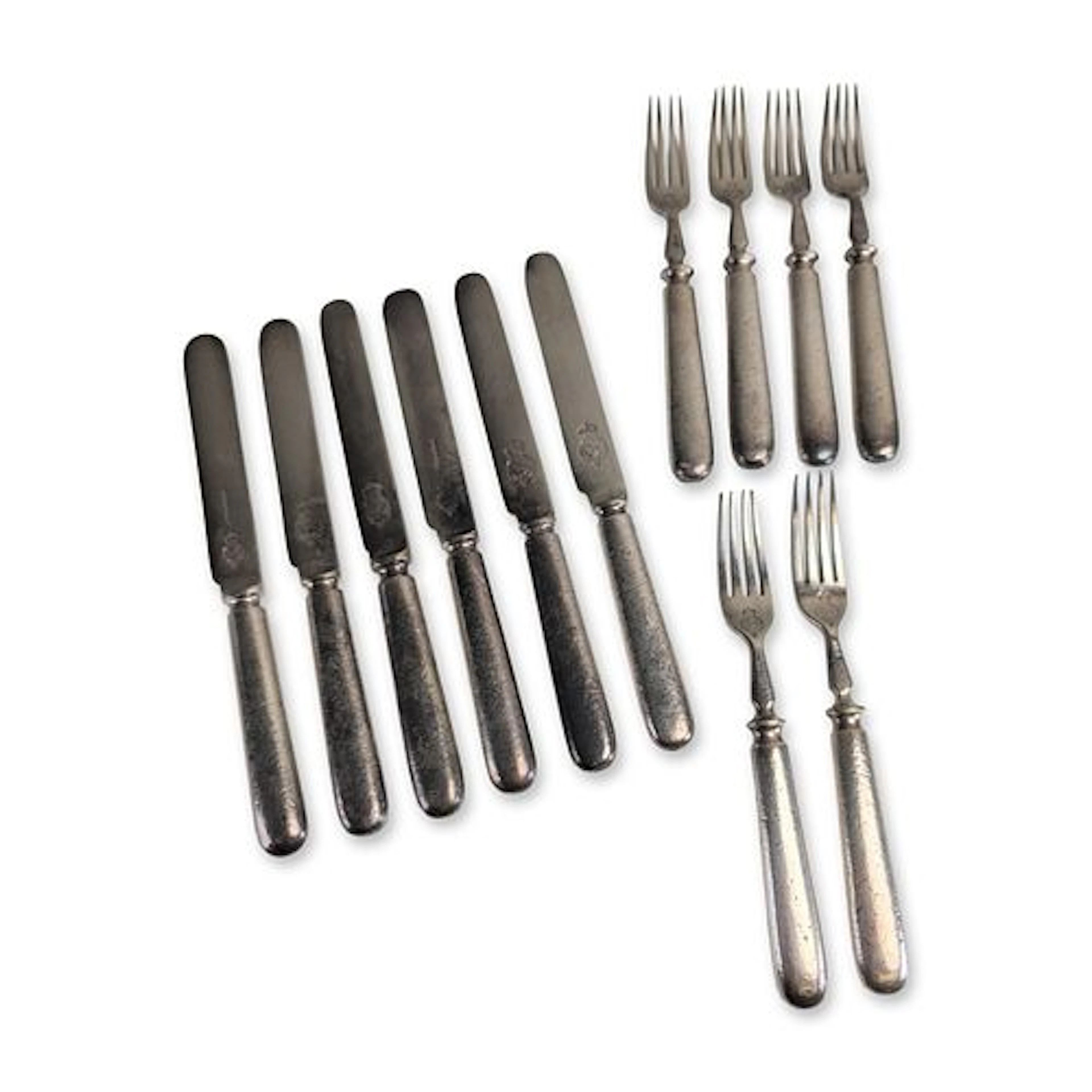 12pc Royal Mail Steam Packet Company Elkington & Co. Silver Plate Flatware