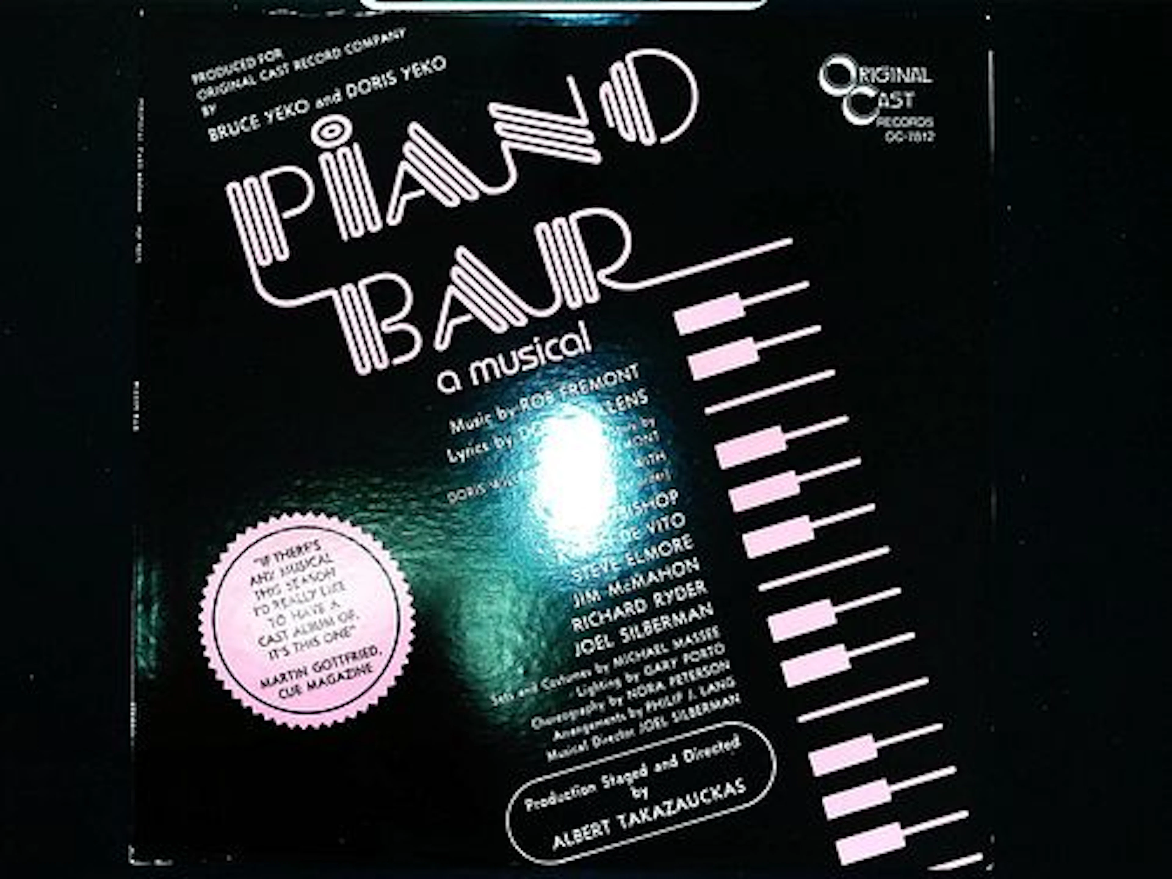 Piano Bar A Musical Original Cast Recording Vinyl LP OC-7812 1978