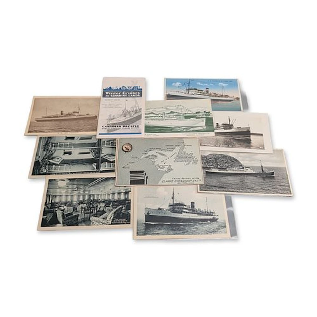 10pc Collection of 1920s-1930s Maritime Cruise Ephemera