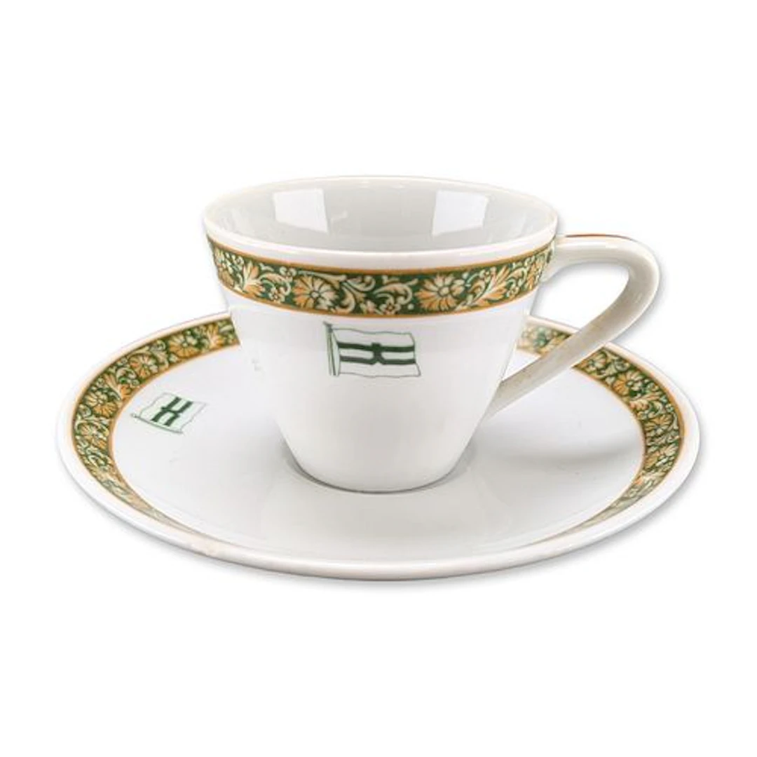 2pc Noritake for O.S.K. Line Porcelain Demitasse Cup and Saucer