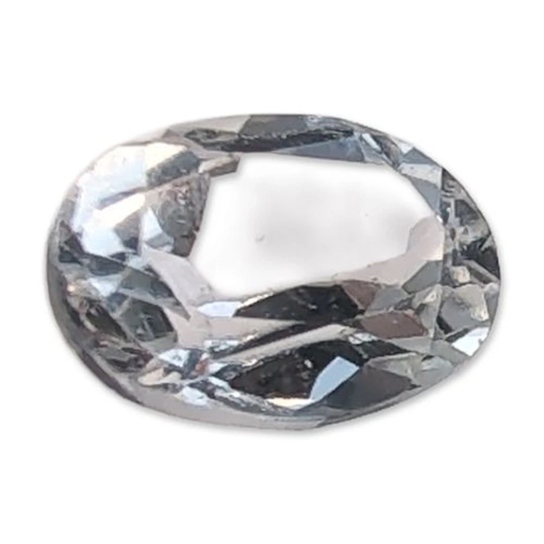 White Sapphire Oval Cut Gemstone