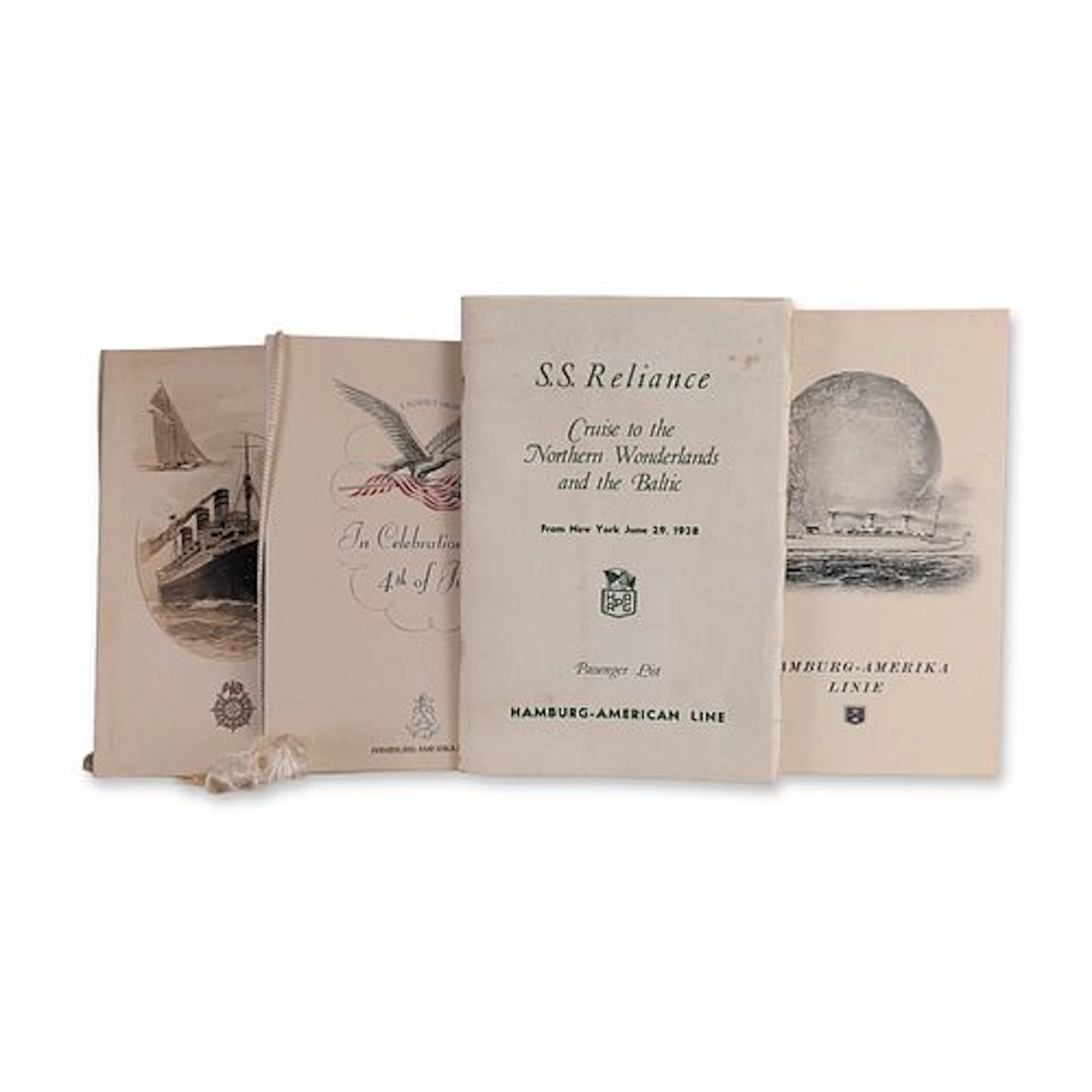 4pc Collection of Hamburg-American Line Ephemera