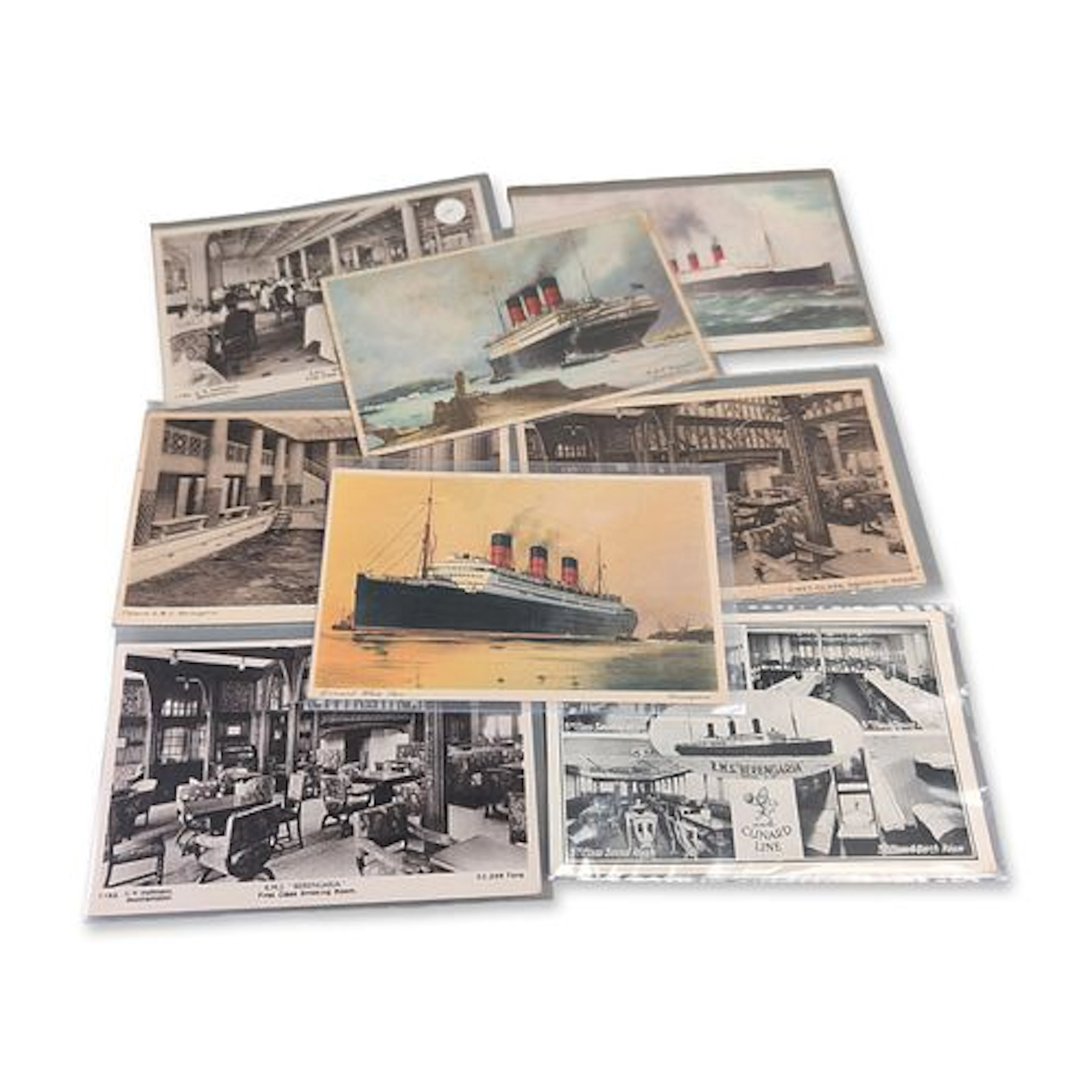 8pc Cunard Line RMS Berengaria Postcards