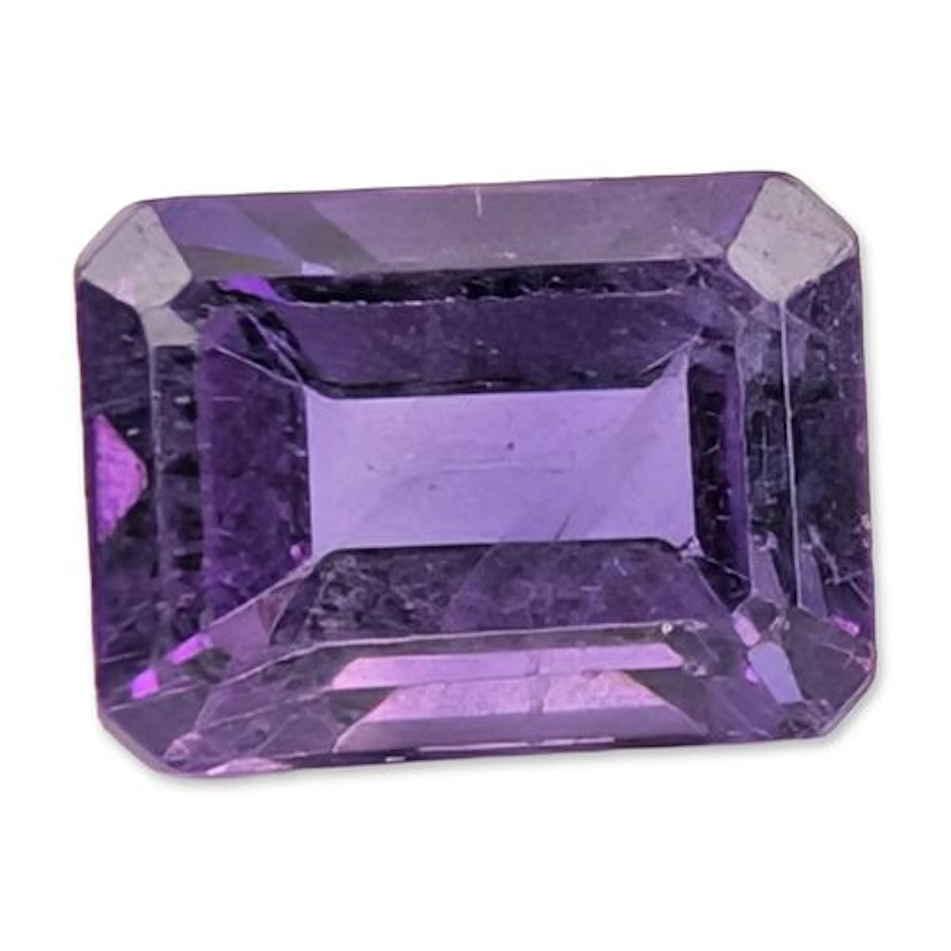 Emerald Cut Purple Amethyst Gemstone
