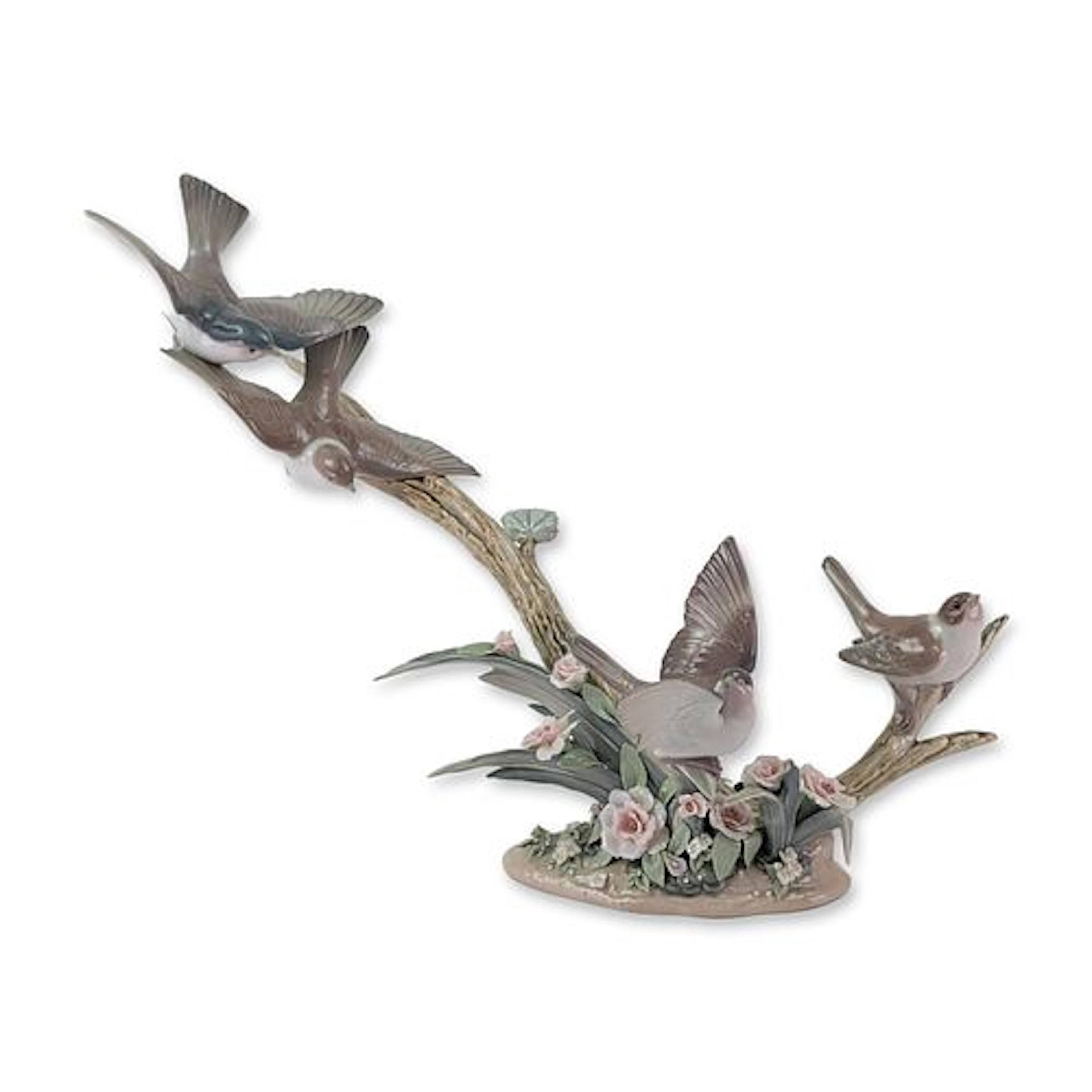 Lladro Limited Edition Porcelain Sculpture, Flock of Birds 01001462