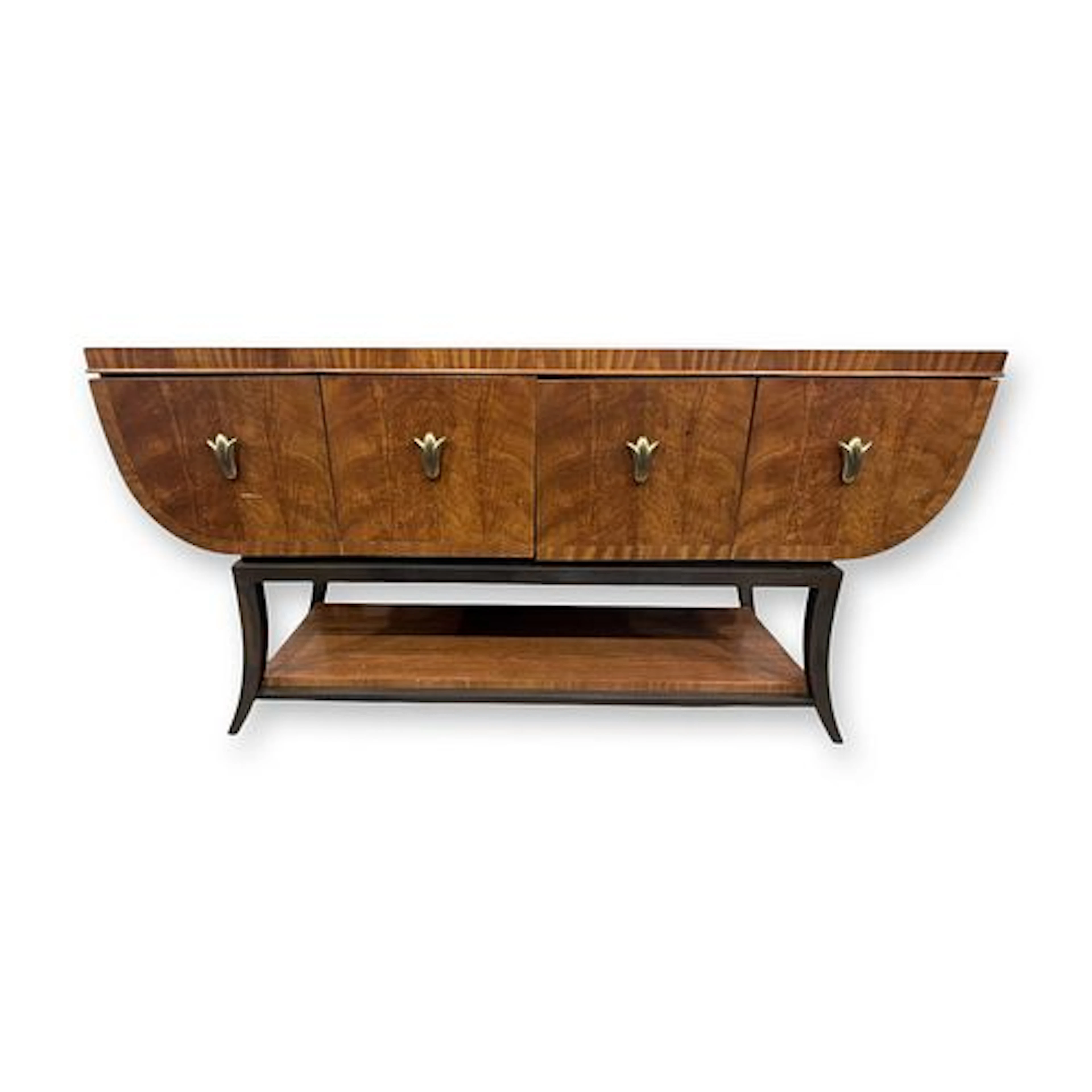 Henredon Art Deco Style Burl Wood Credenza