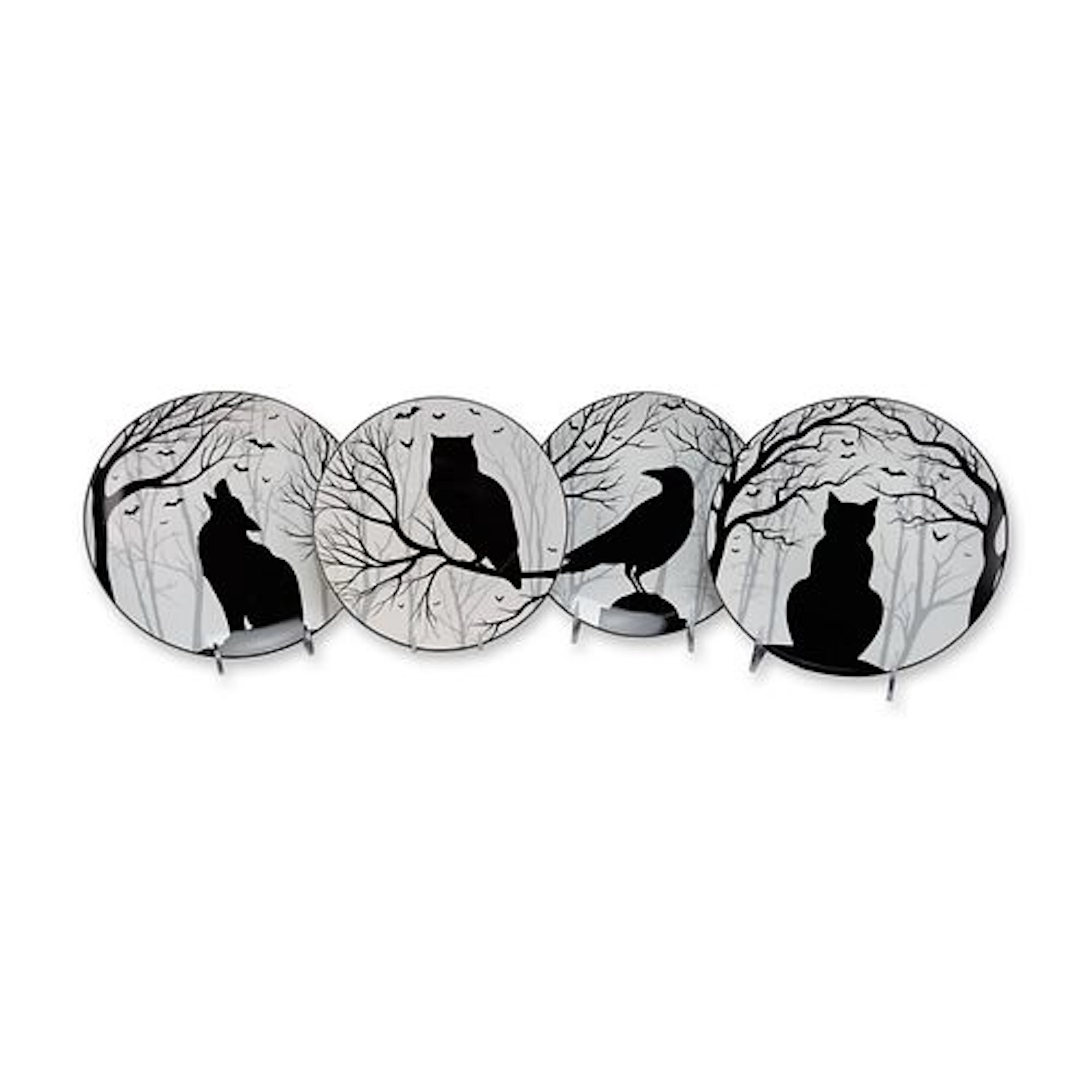 4pc Lenox Haunted Woods Porcelain Accent Plate Set