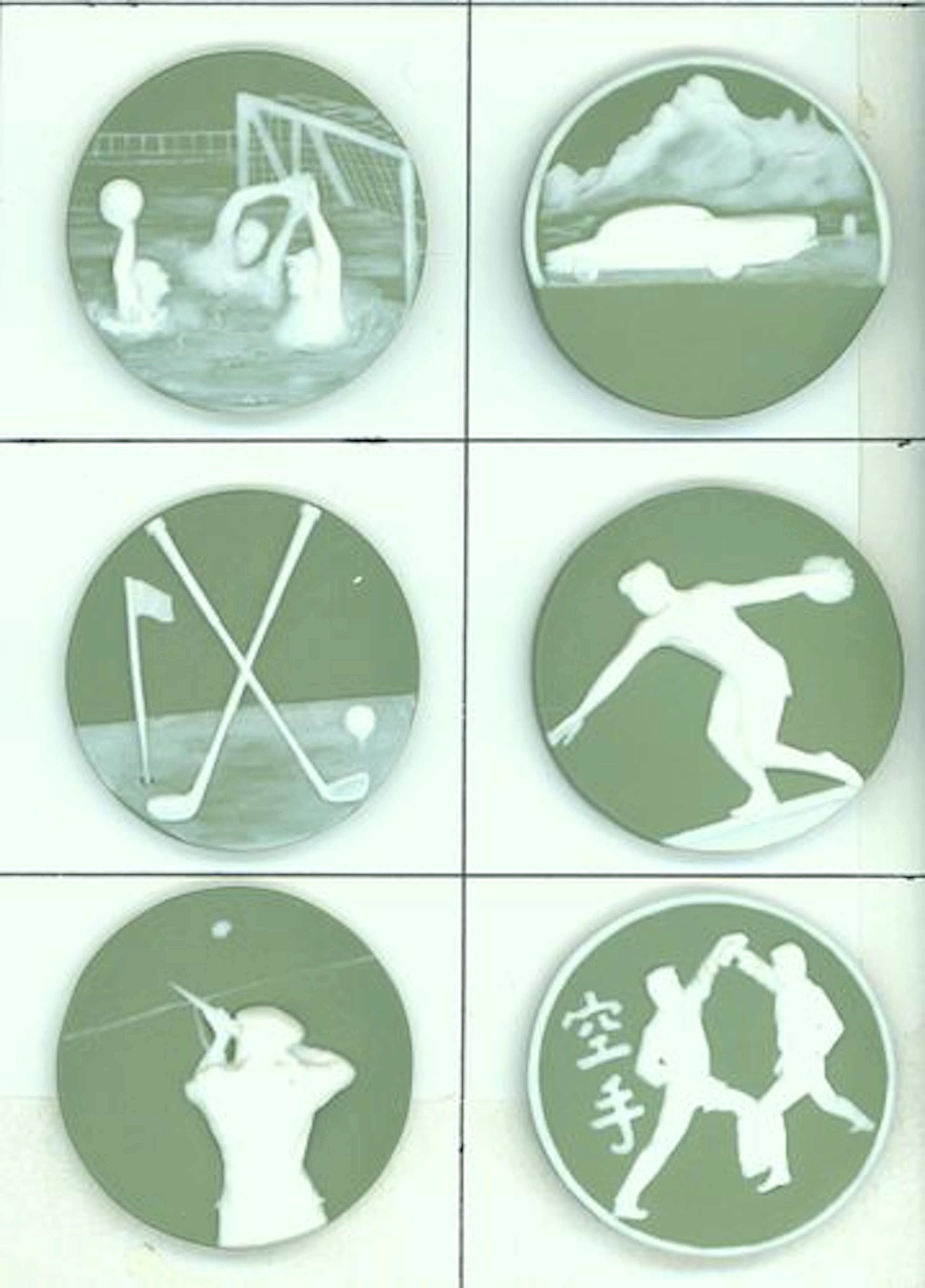 A SMALL CARD OF DIVISION ONE JASPERWARE BUTTONS