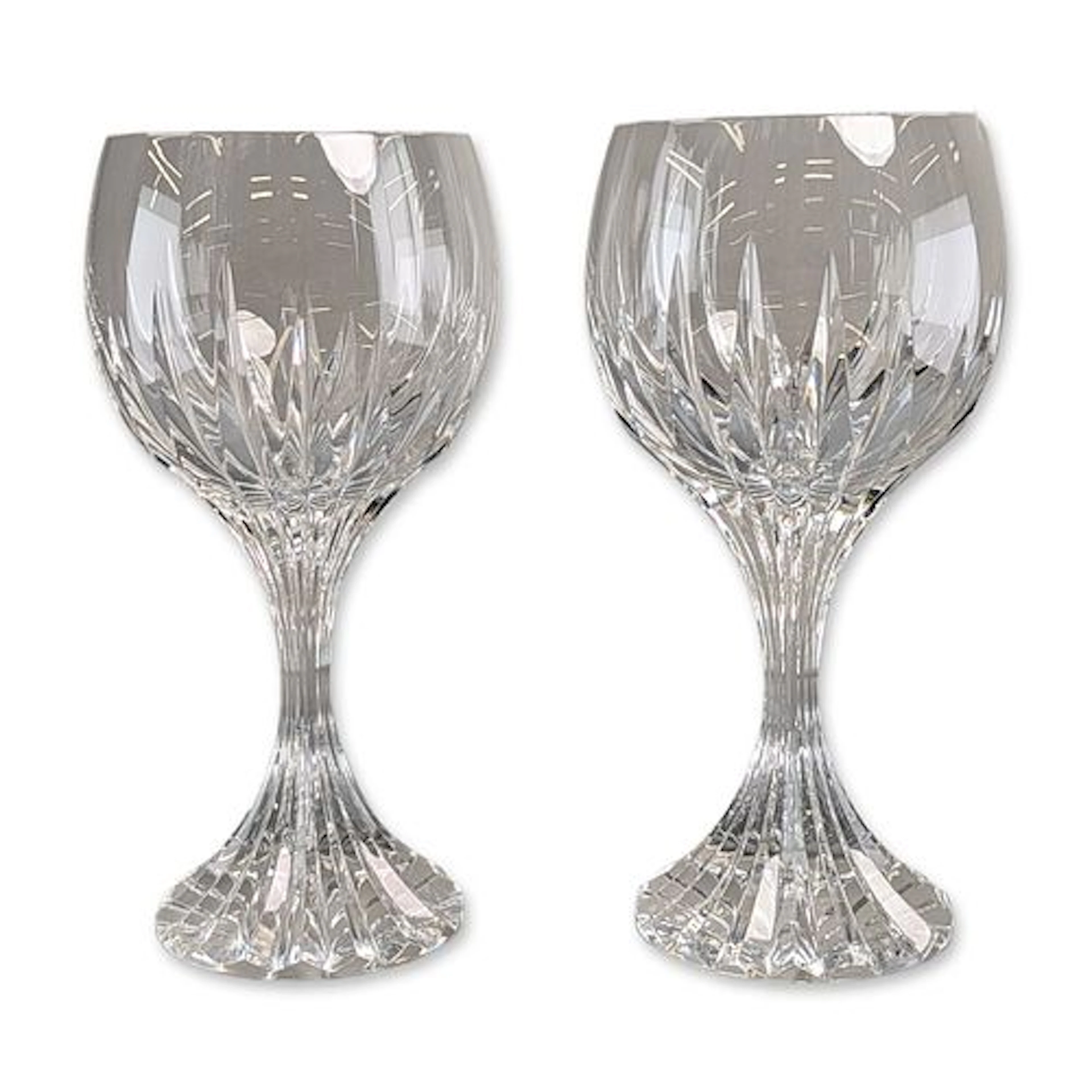 Pair of Baccarat Massena Crystal Wine Glasses