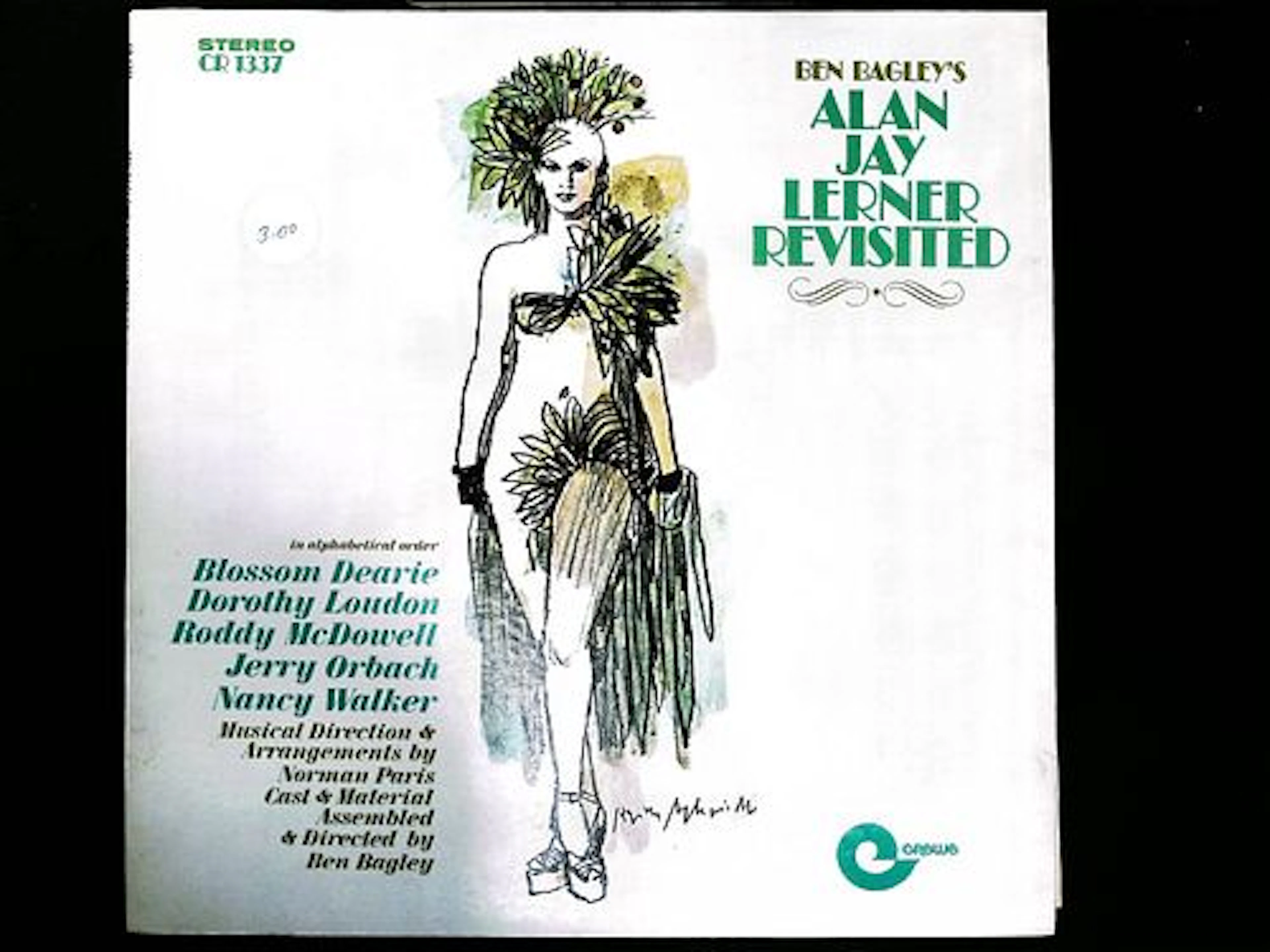 Ben Bagley's Alan Jay Lerner Revisited Vinyl LP Record Album CR 1337