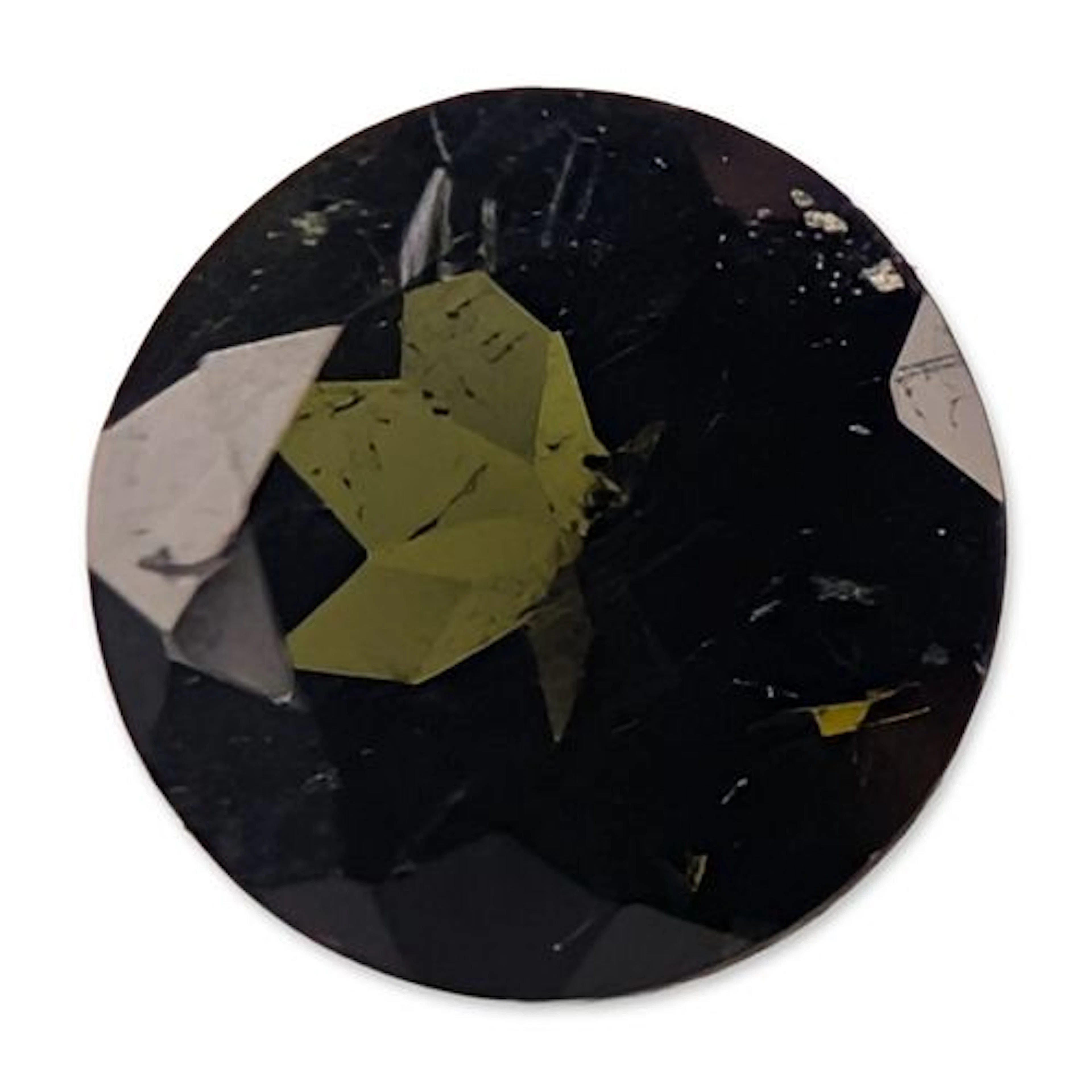 Round Brilliant-Cut Forest Green Tourmaline Gemstone