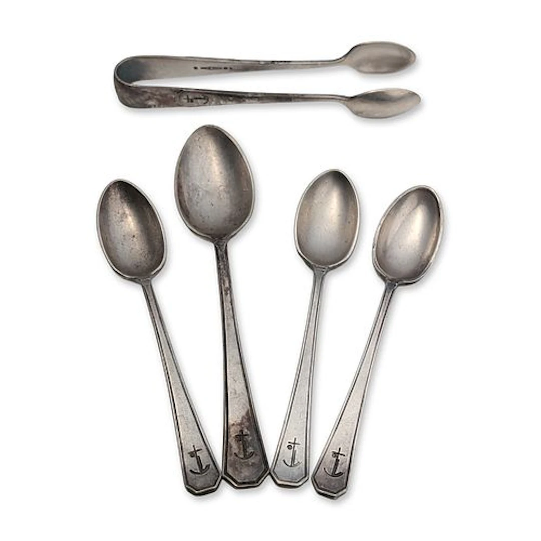 5pc Mappin & Webb Orient Line Flatware Group