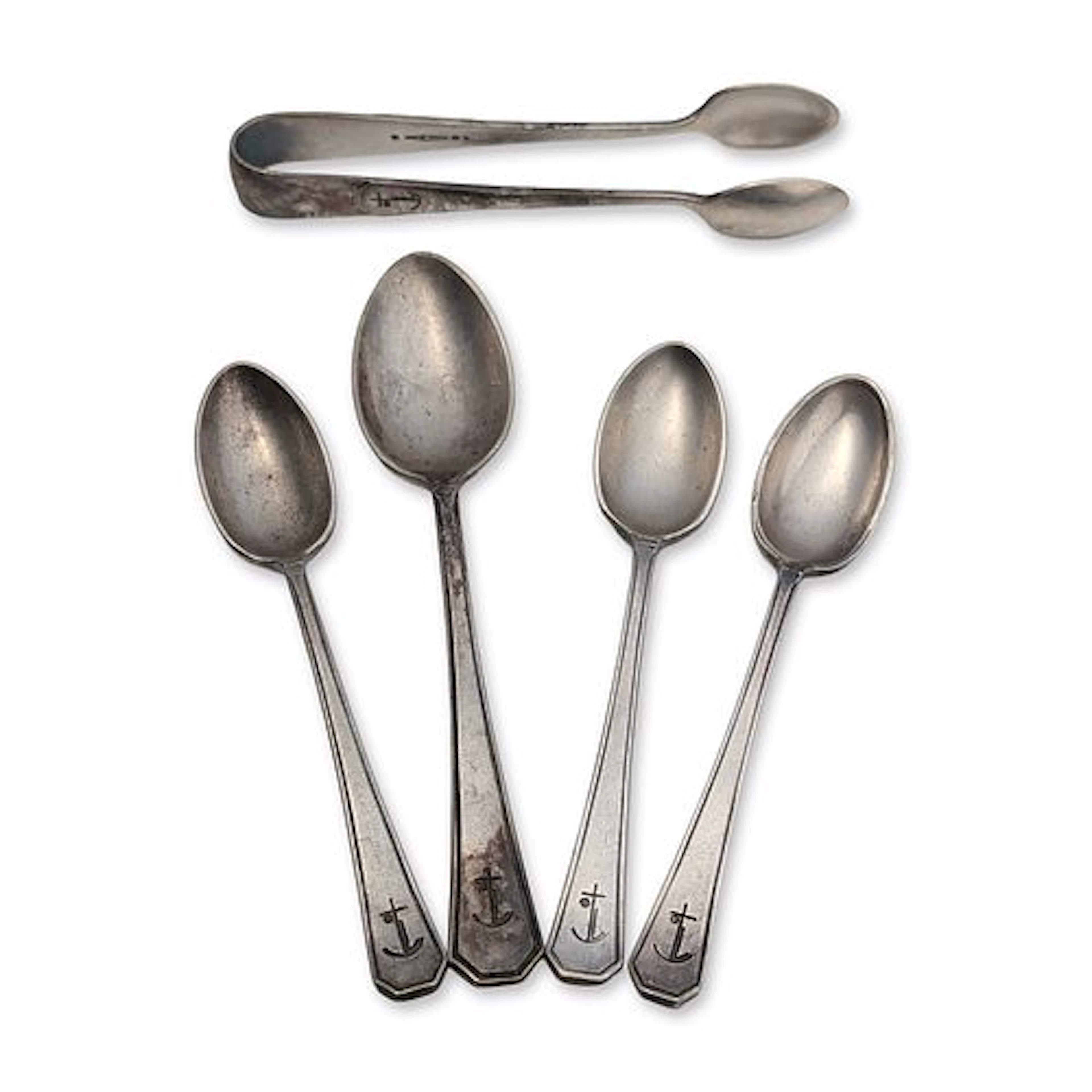 5pc Mappin & Webb Orient Line Flatware Group