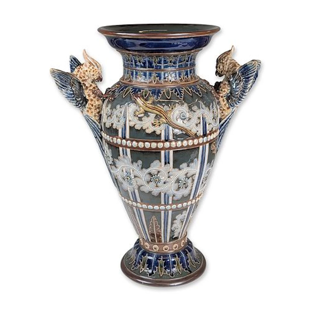 Doulton Lambeth by George Tinworth and Mark V. Marshall Stoneware