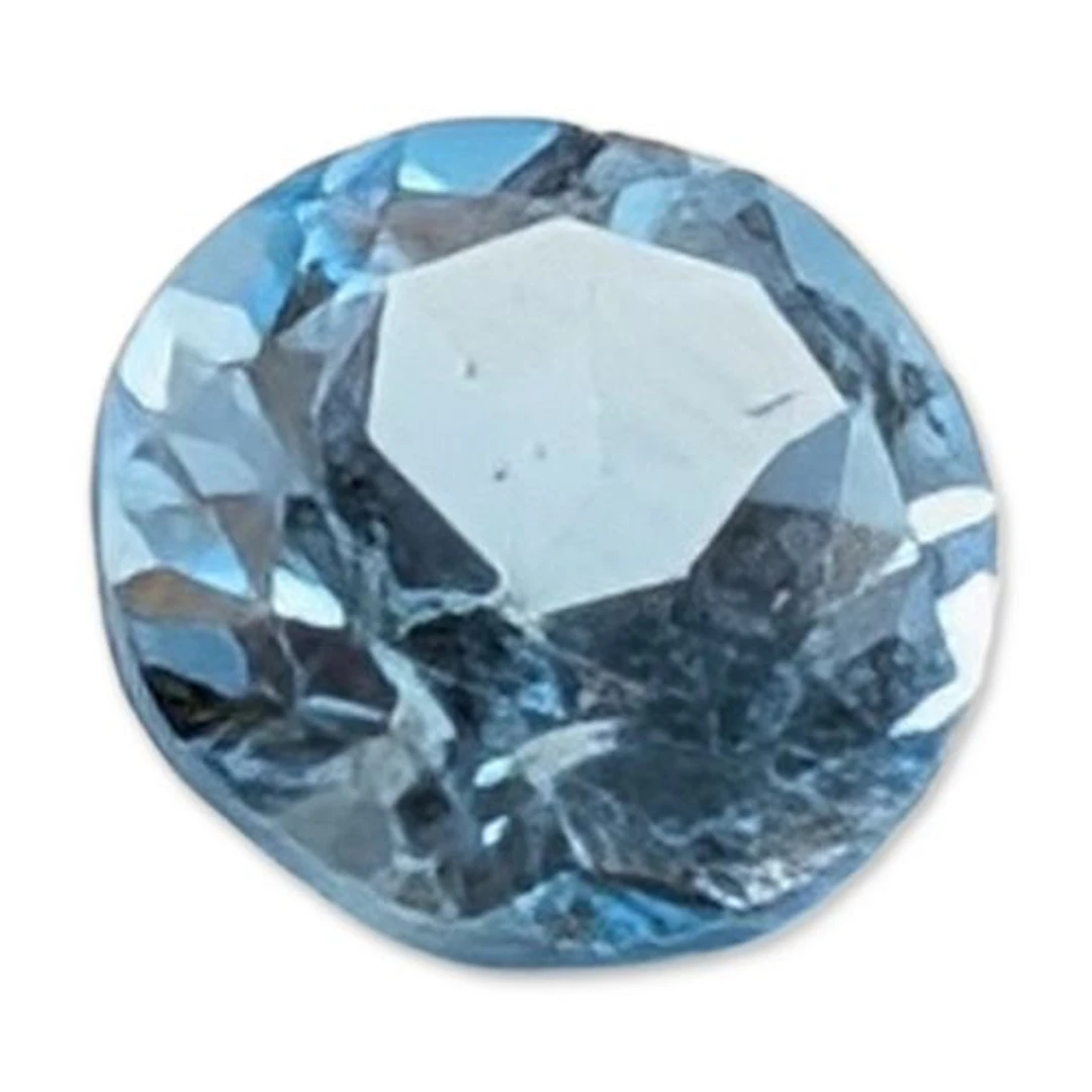 Round Brilliant Cut Light Blue Loose Topaz Gemstone