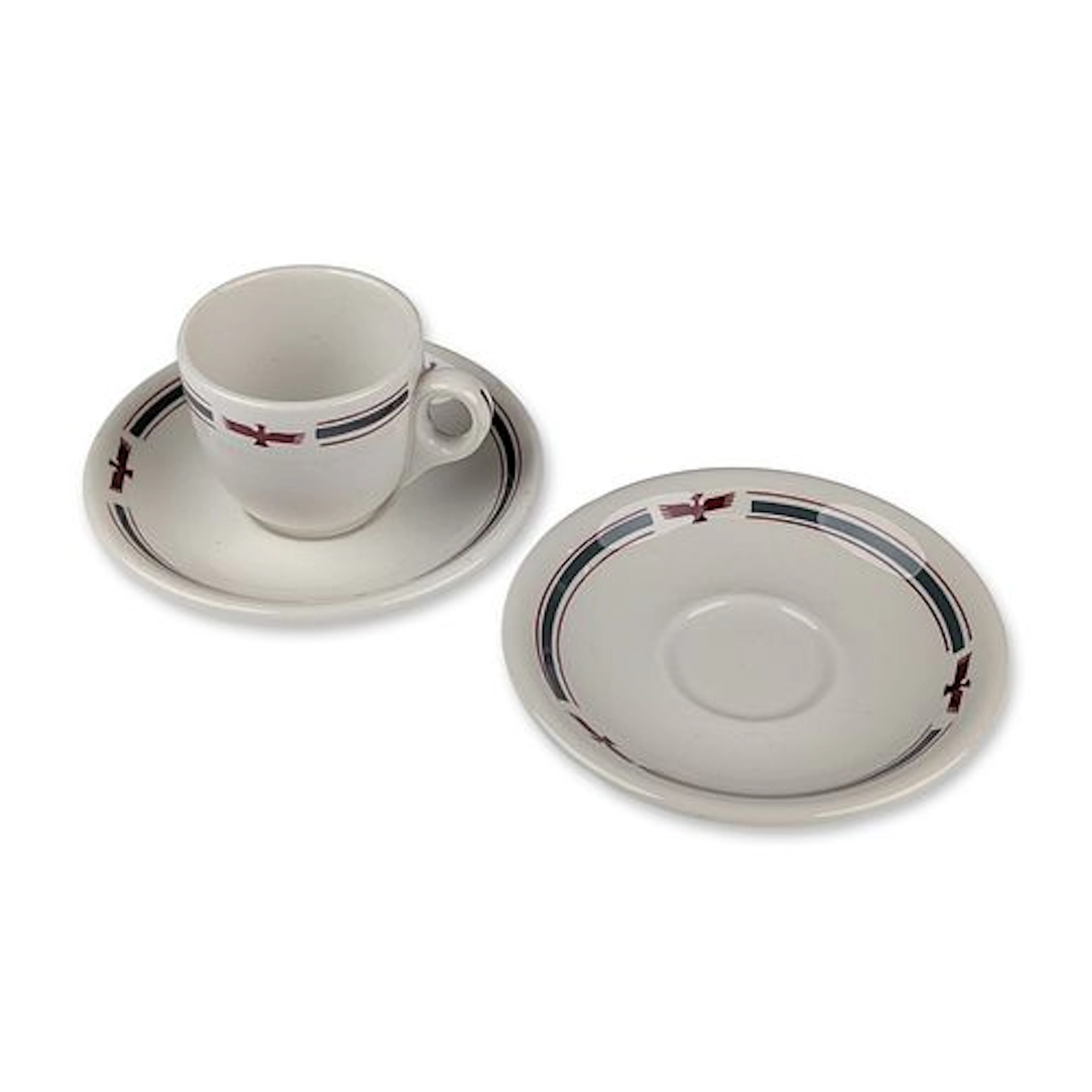 3pc American President Lines Restaurant Ware Demitasse Cup and Saucers