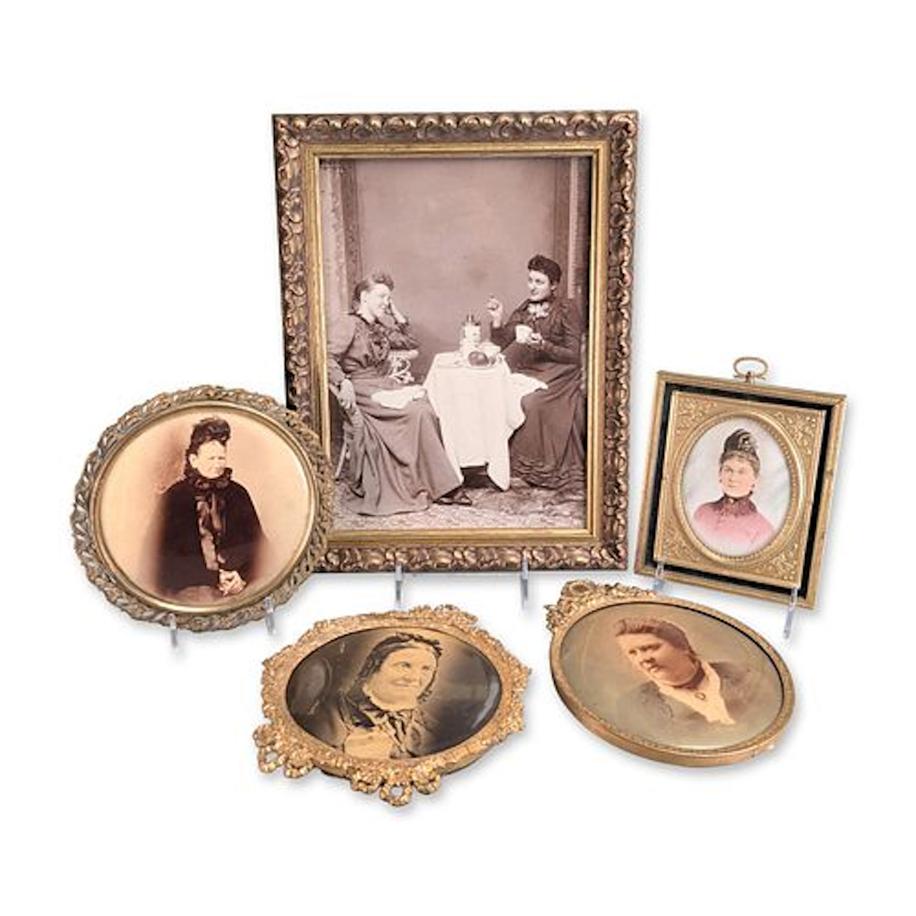 5pc Columbia Portrait Co. Late 19th Century Albumen Prints Portrait Collection