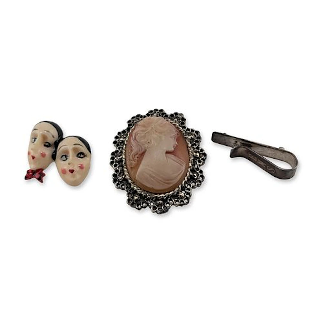 3pc Leonore Doskow and Other Sterling Silver Clip and Brooches