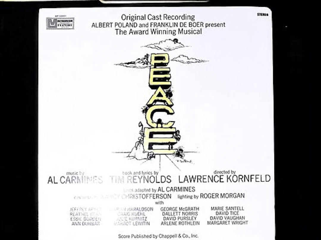 Peace Original Cast Recording Metromedia Records Playbill Series Vinyl LP