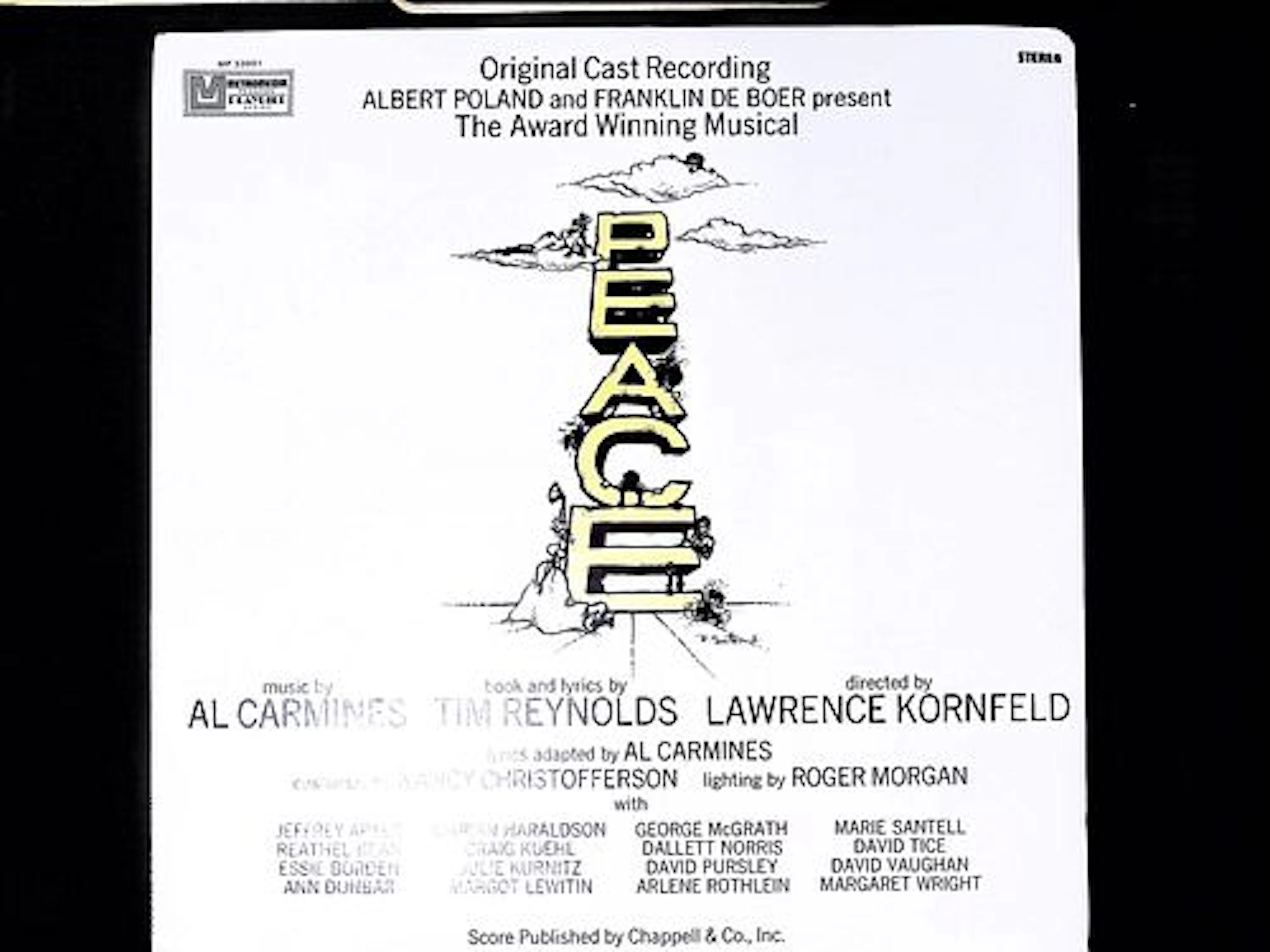 Peace Original Cast Recording Metromedia Records Playbill Series Vinyl LP