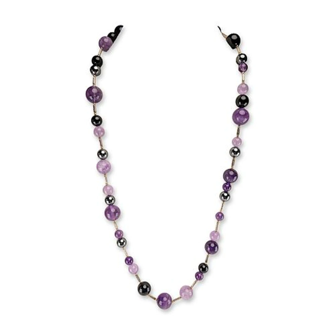 David Yurman 18K Gold and Sterling Silver Multi Gemstone Beaded Necklace