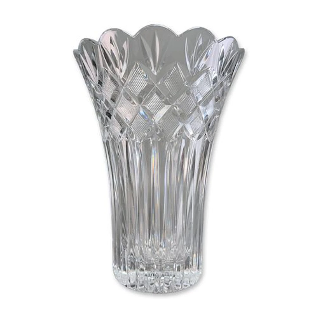 Waterford Crystal Romance of Ireland Collection Vase, Irish Lace
