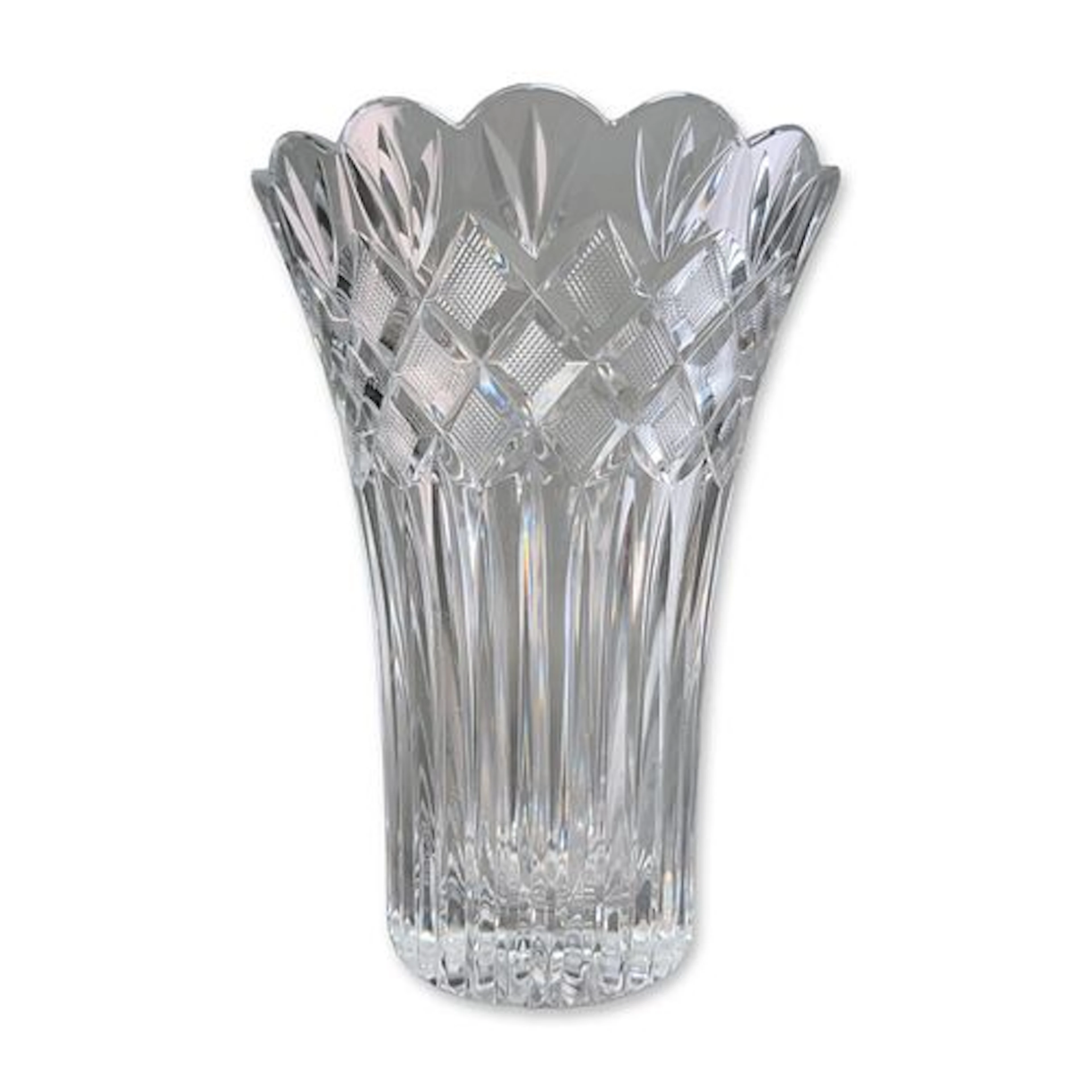 Waterford Crystal Romance of Ireland Collection Vase, Irish Lace