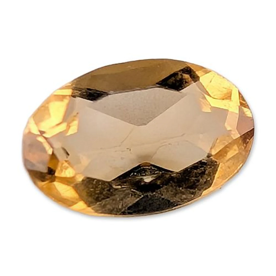 Oval Faceted Yellow Citrine