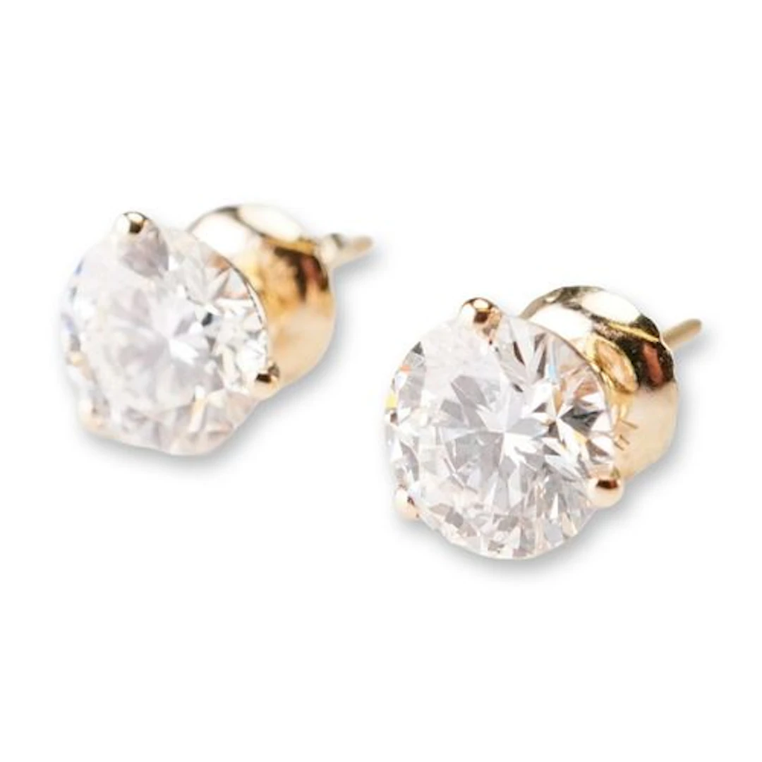 14K Gold 1.86ctw Diamond Stud Earrings
