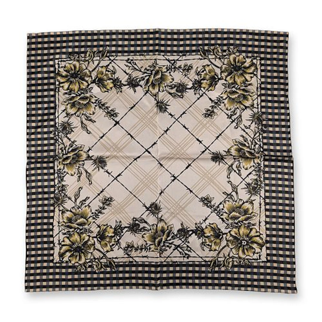 Double D Ranch Silk Petro Plaid Western Square Scarf