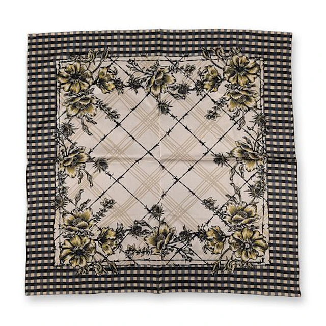 Double D Ranch Silk Petro Plaid Western Square Scarf