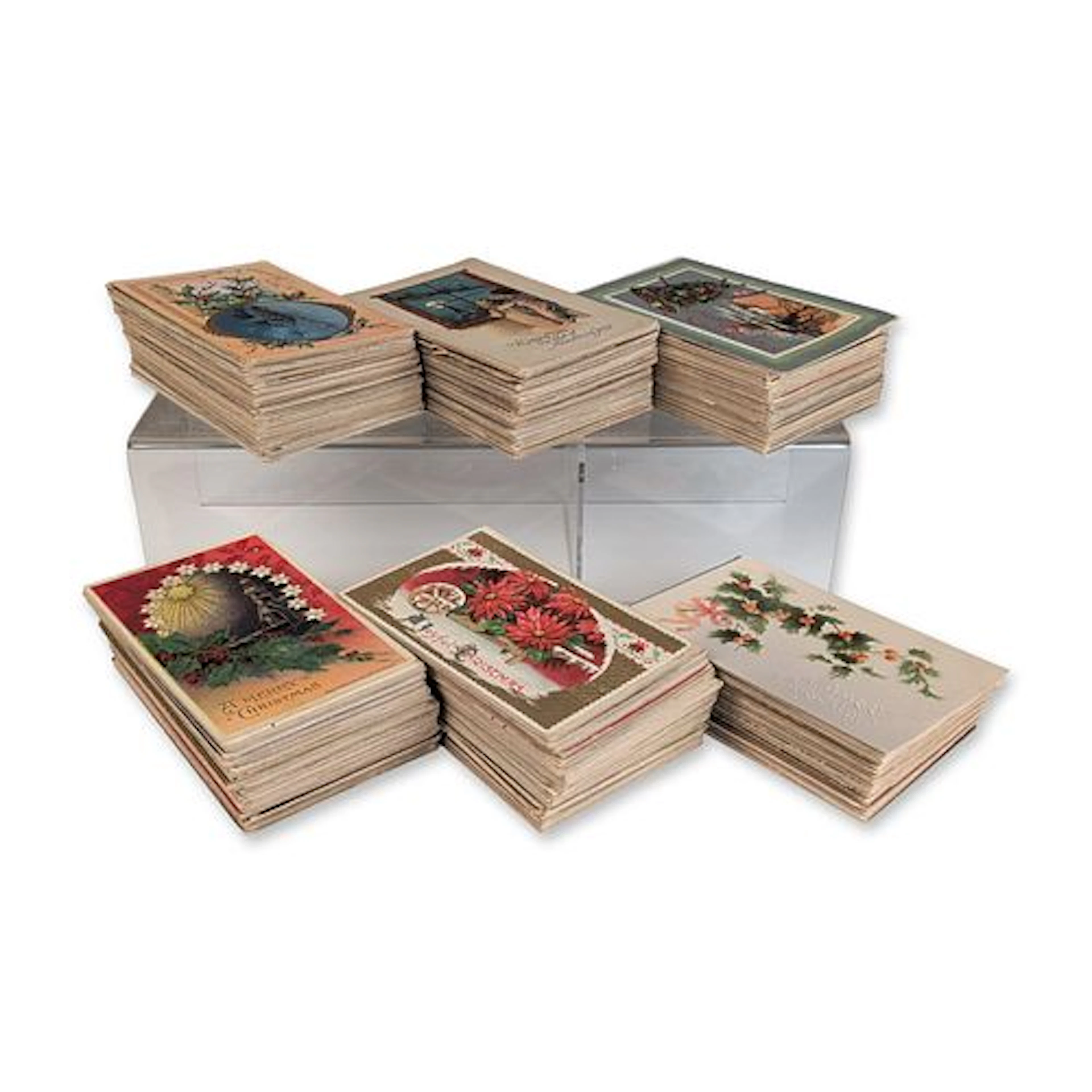 Large Collection of Antique Christmas Postcards