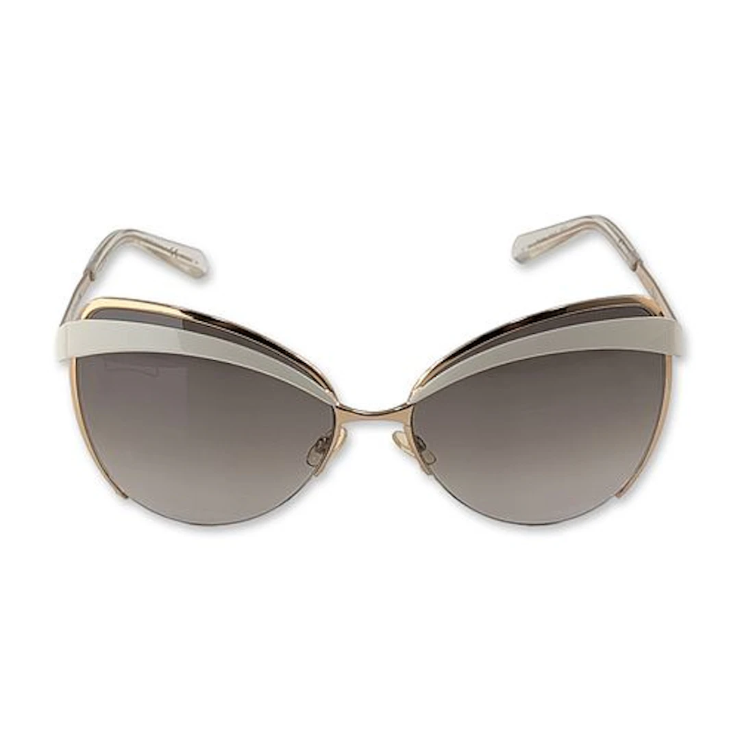 Christian Dior Eyes 1 White Gold-Tone Sunglasses