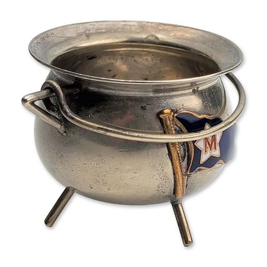 Morgan Line (Southern Pacific) Silver-Tone Miniature Souvenir Salt Cellar